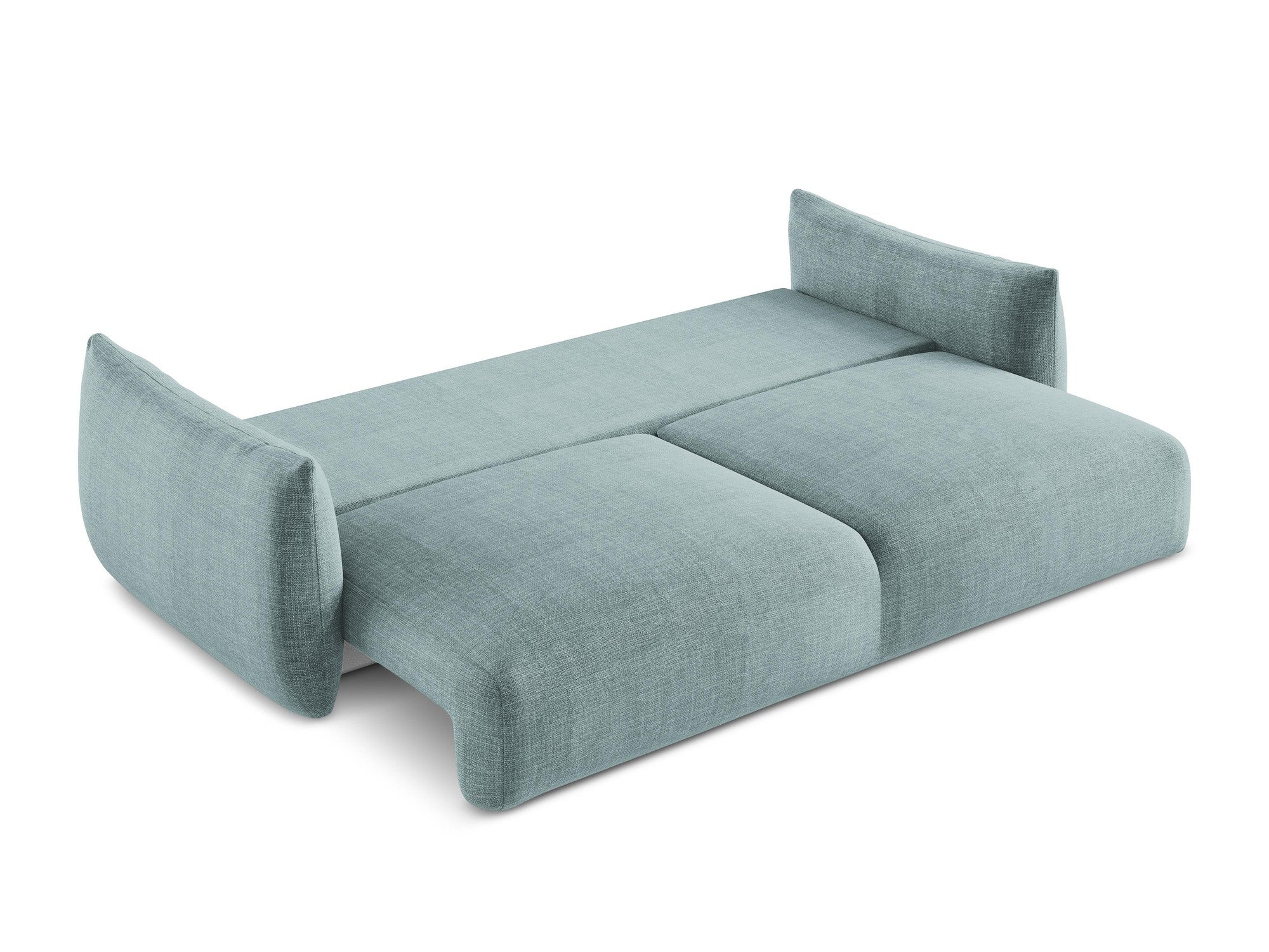 3-Seater Sofa with Sleeping Function LEILA in Denim Blue