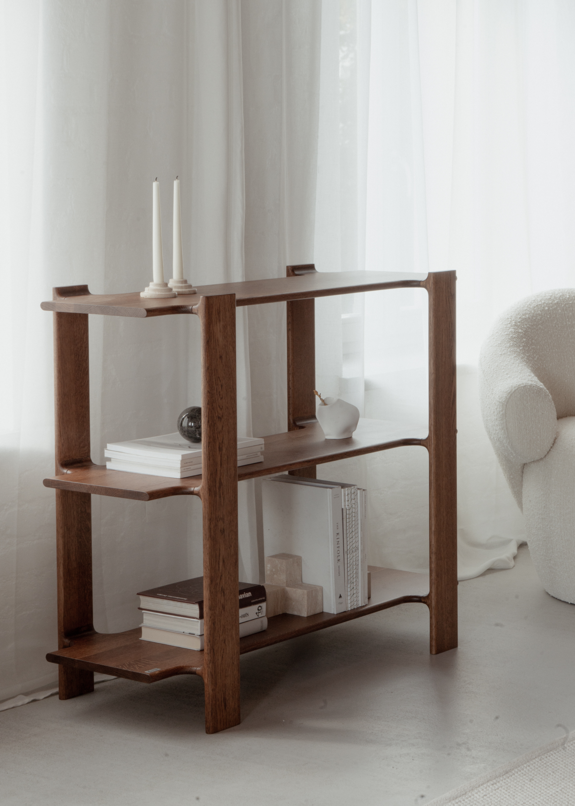 LIGO Shelf in Ebony Oak Wood