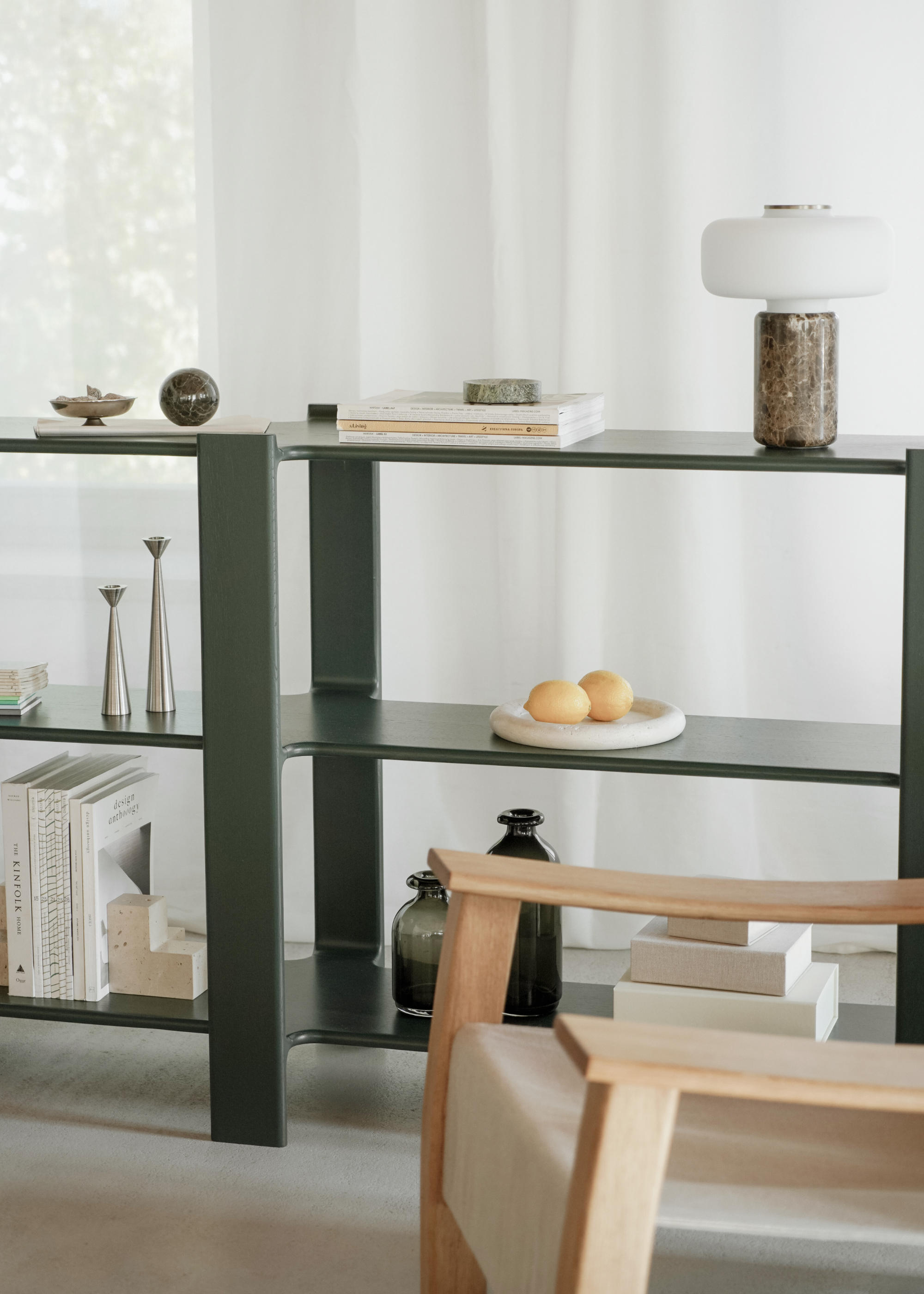 LIGO DUO Shelf black oak wood