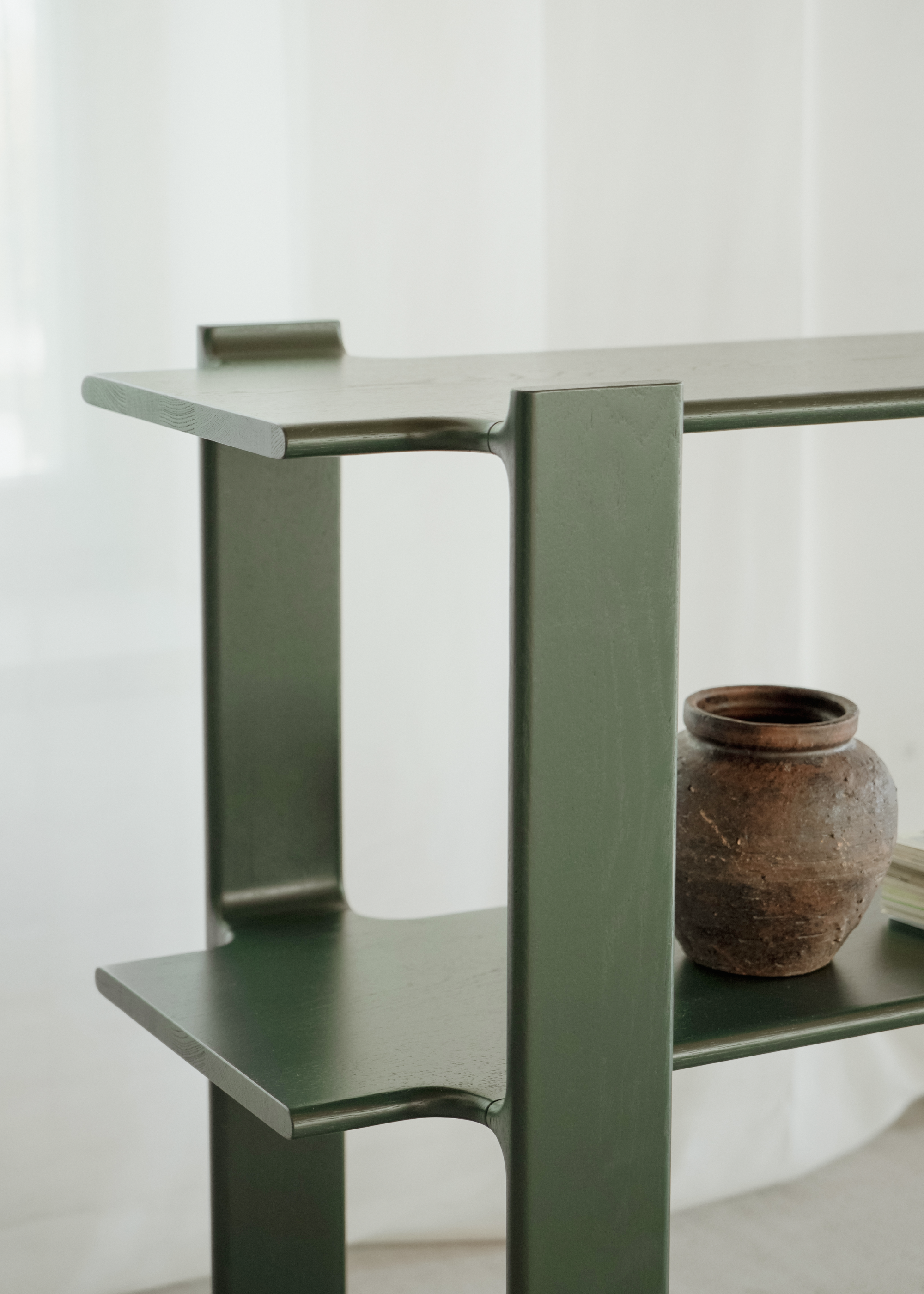 Regał LIGO DUO różowe drewno dębowe