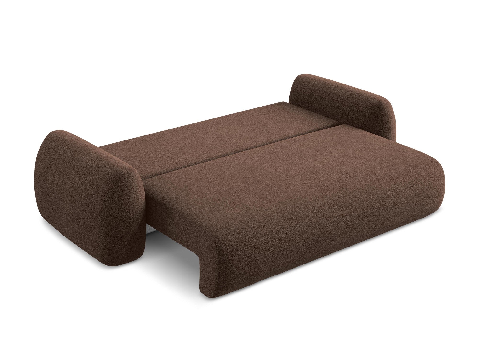 3-Seater Sofa with Sleeping Function LOHI Brown Boucle