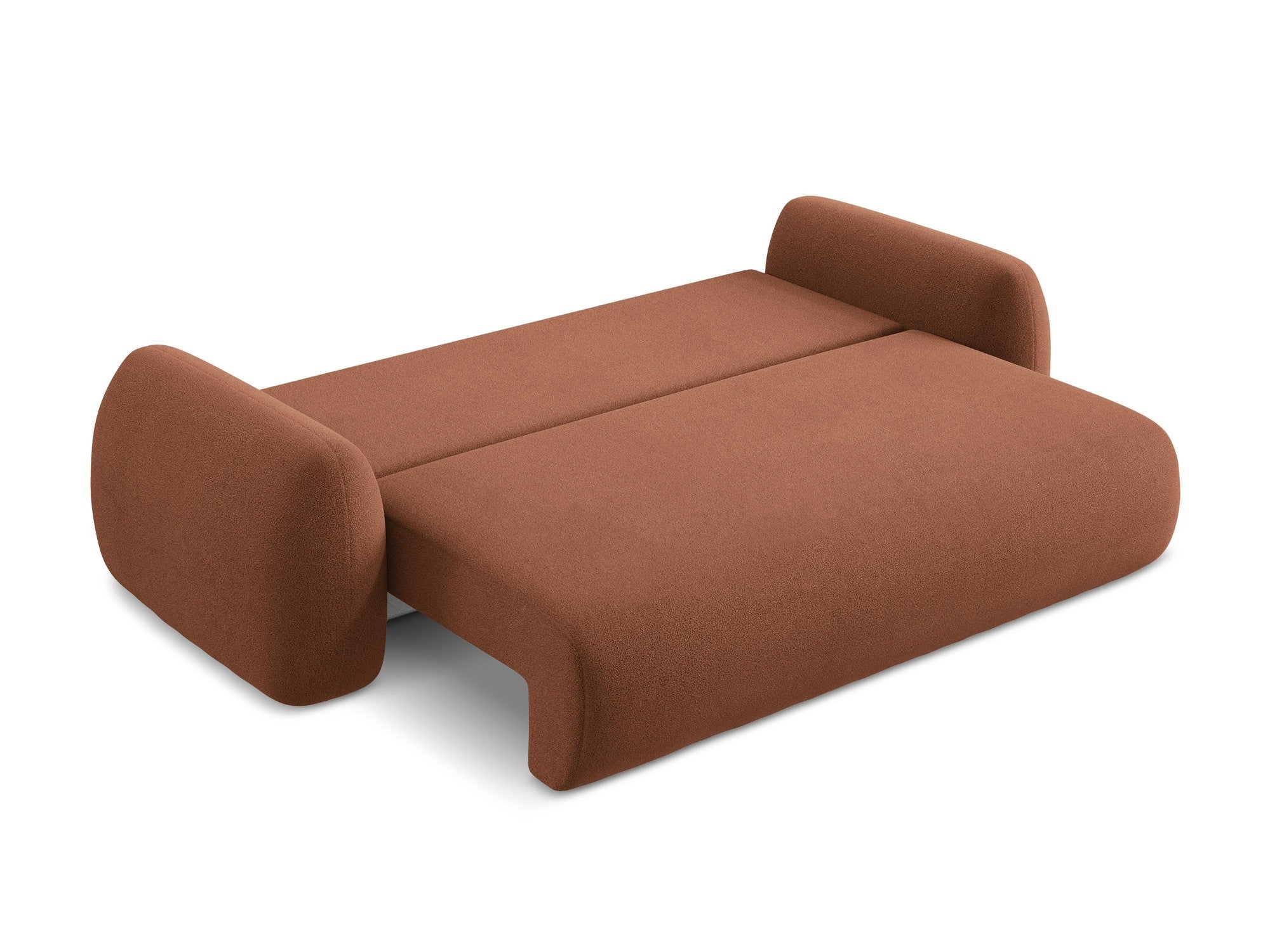 Sofa 3-Sitzer mit Schlaf-Funktion LOHI Terrakotta Boucle