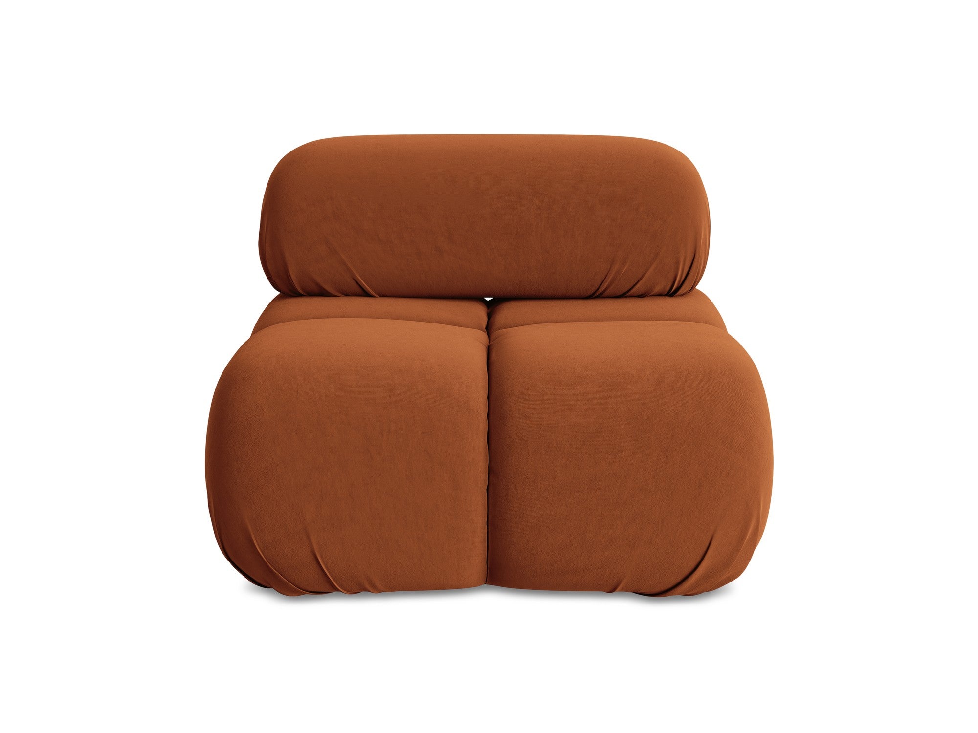 Armchair / velvet module LOKUA terracotta