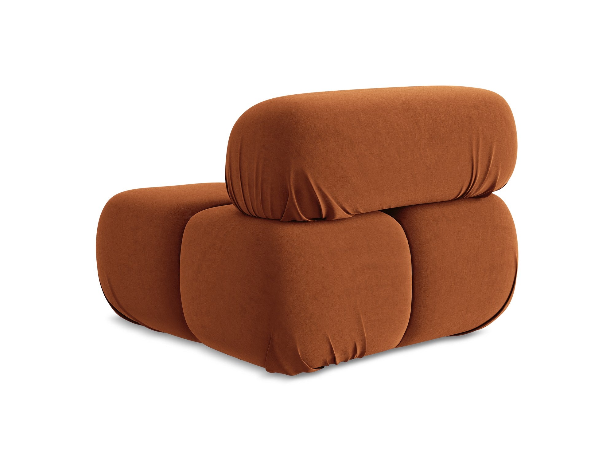 Armchair / velvet module LOKUA terracotta