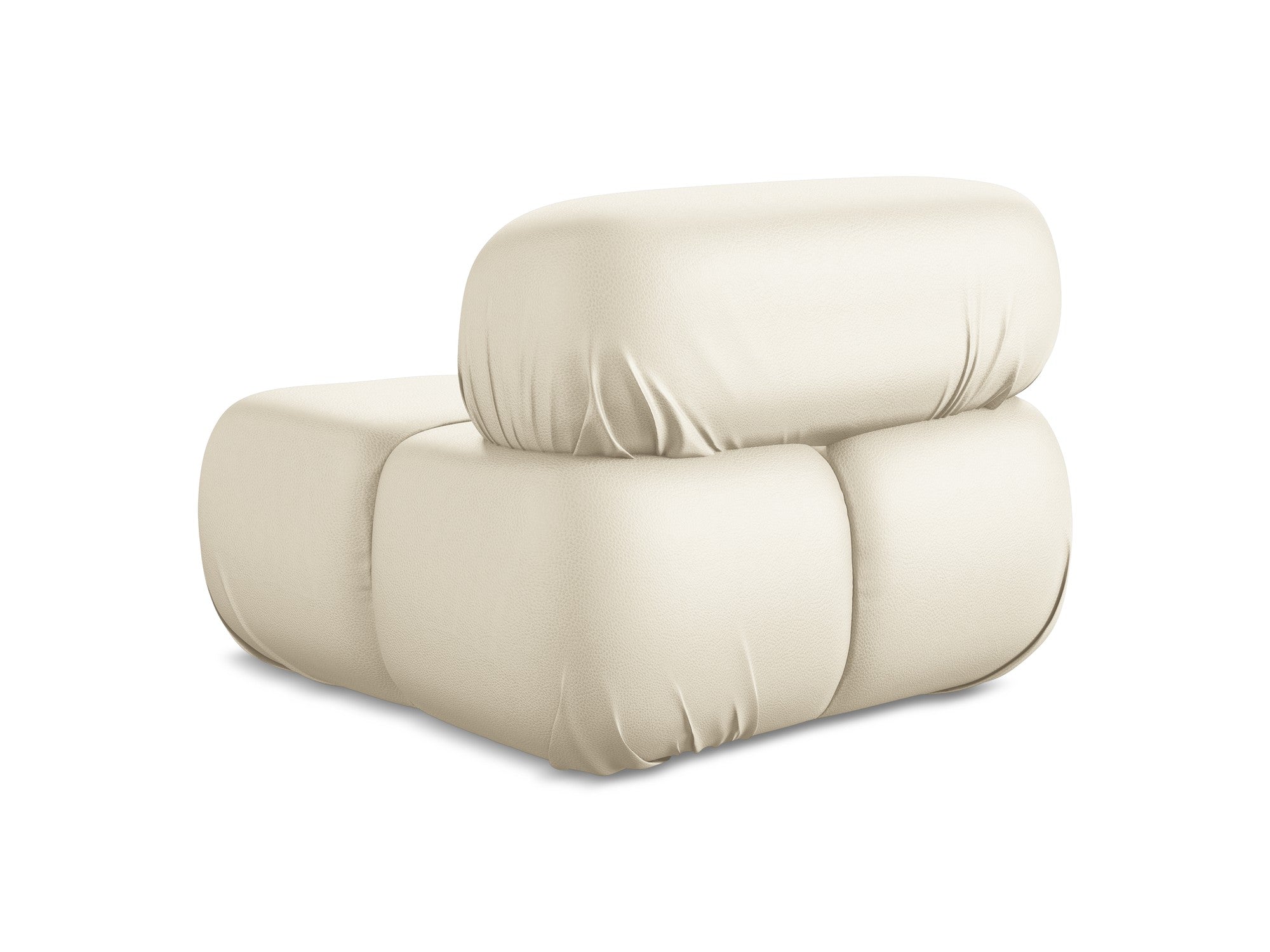Armchair / module LOKUA light beige eco-leather