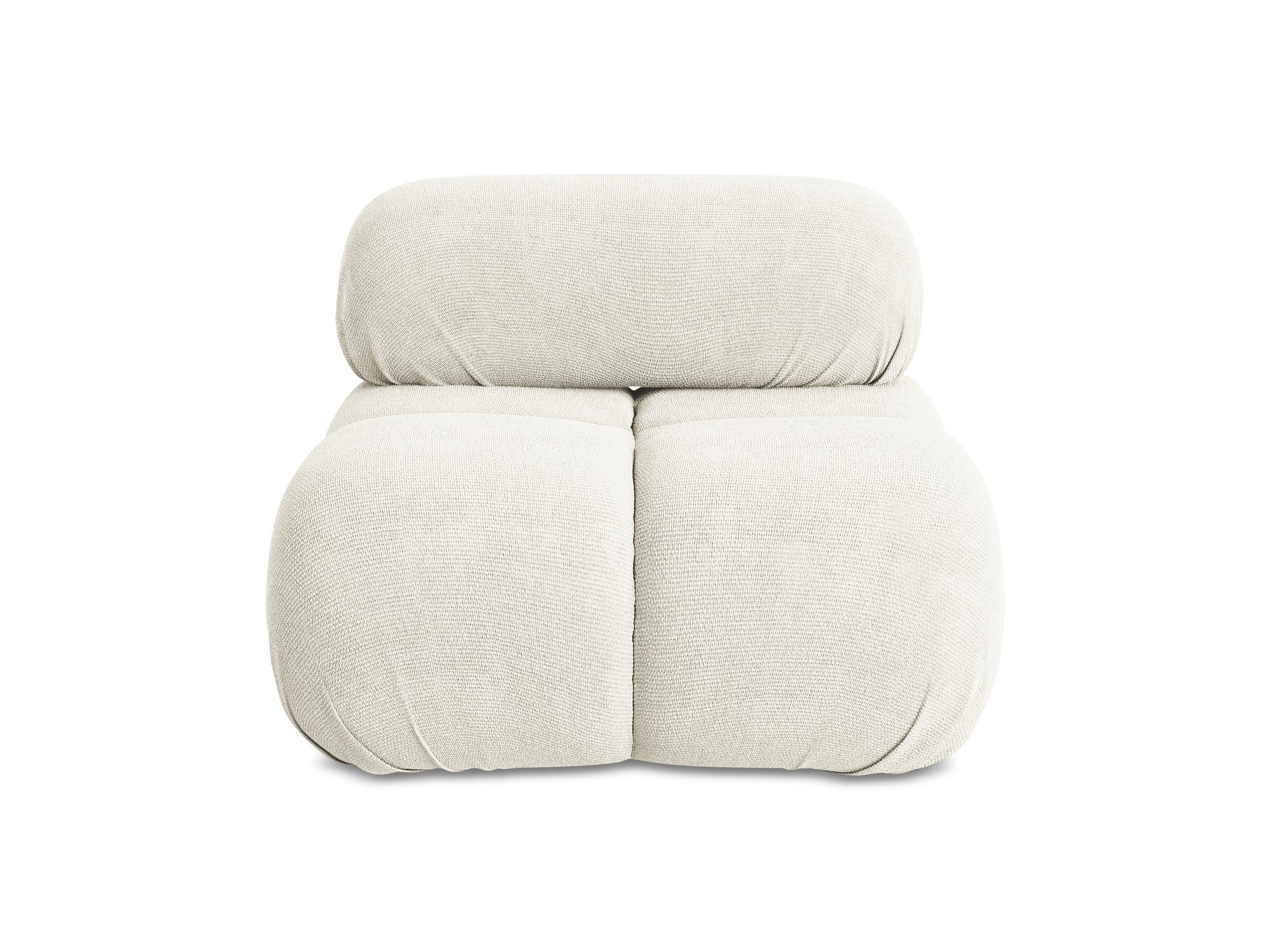 Armchair / module LOKUA white chenille