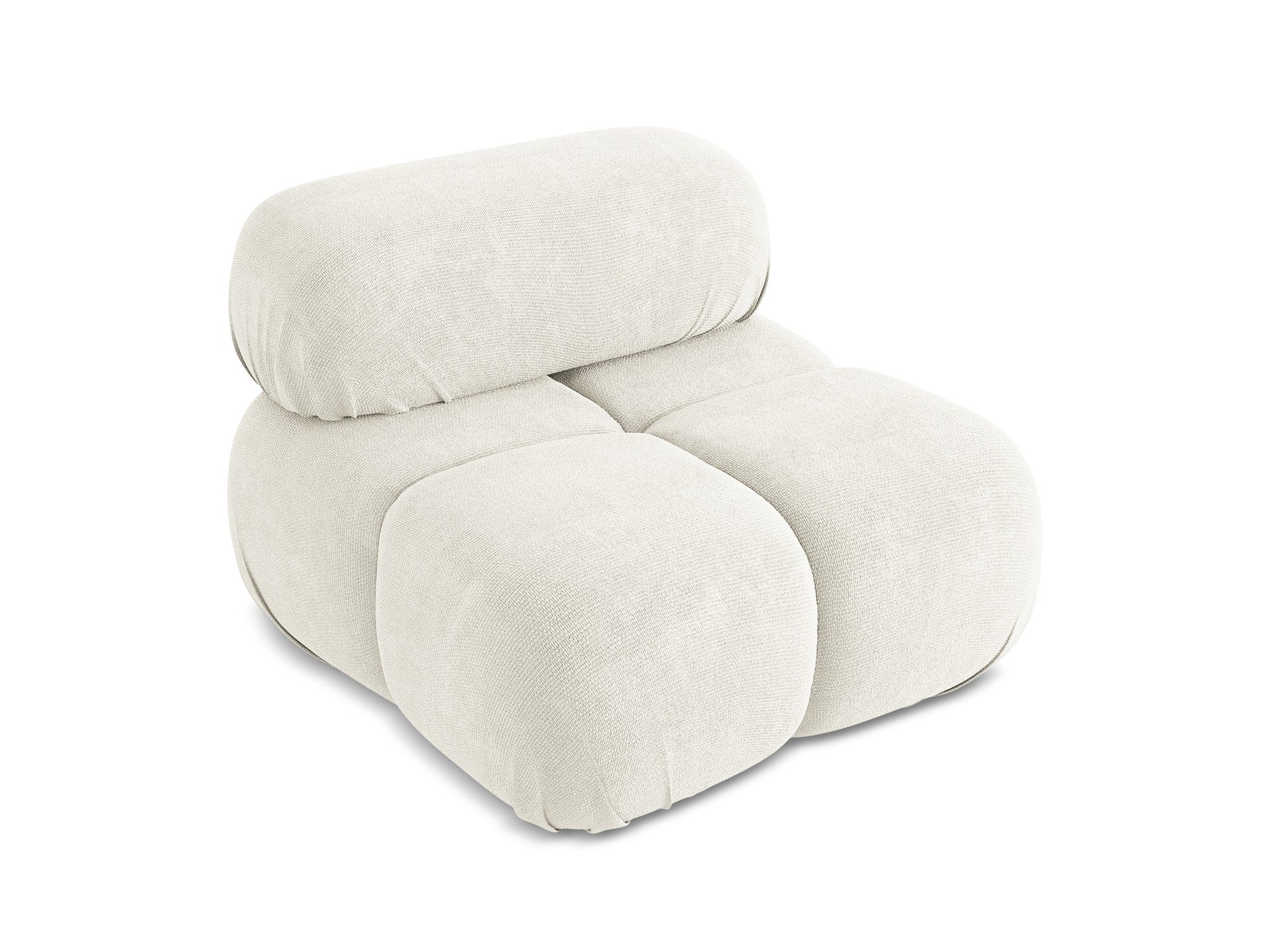 Armchair / module LOKUA white chenille
