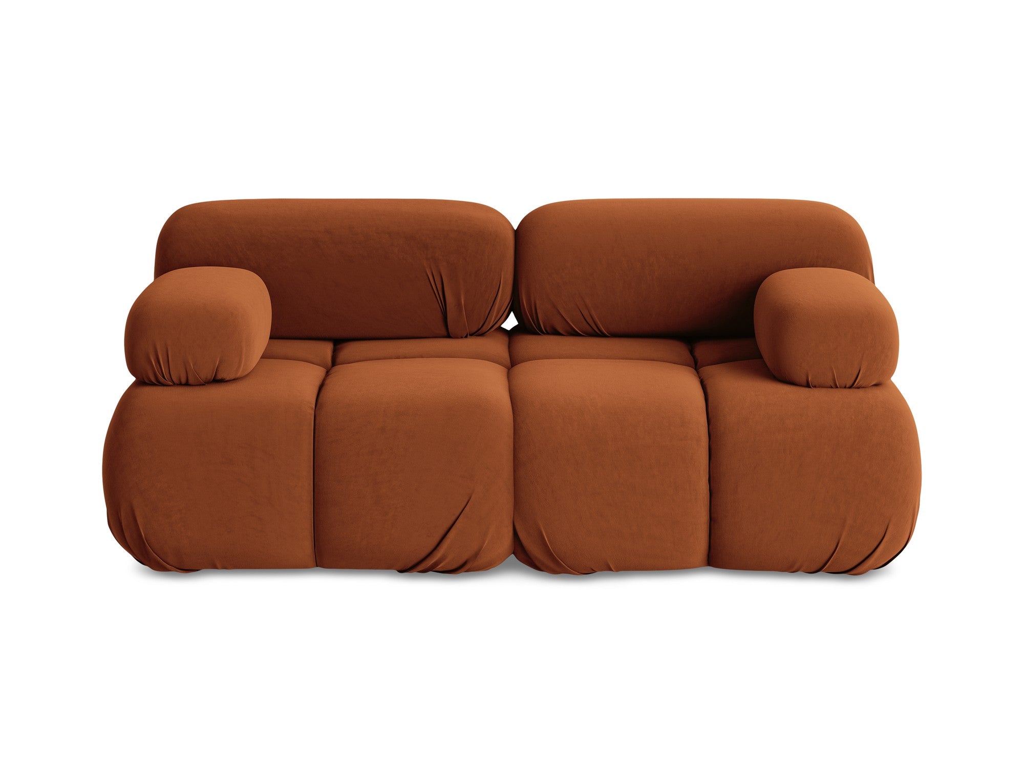 Sofa modulare aus Samt für 2 Personen LOKUA Terrakotta