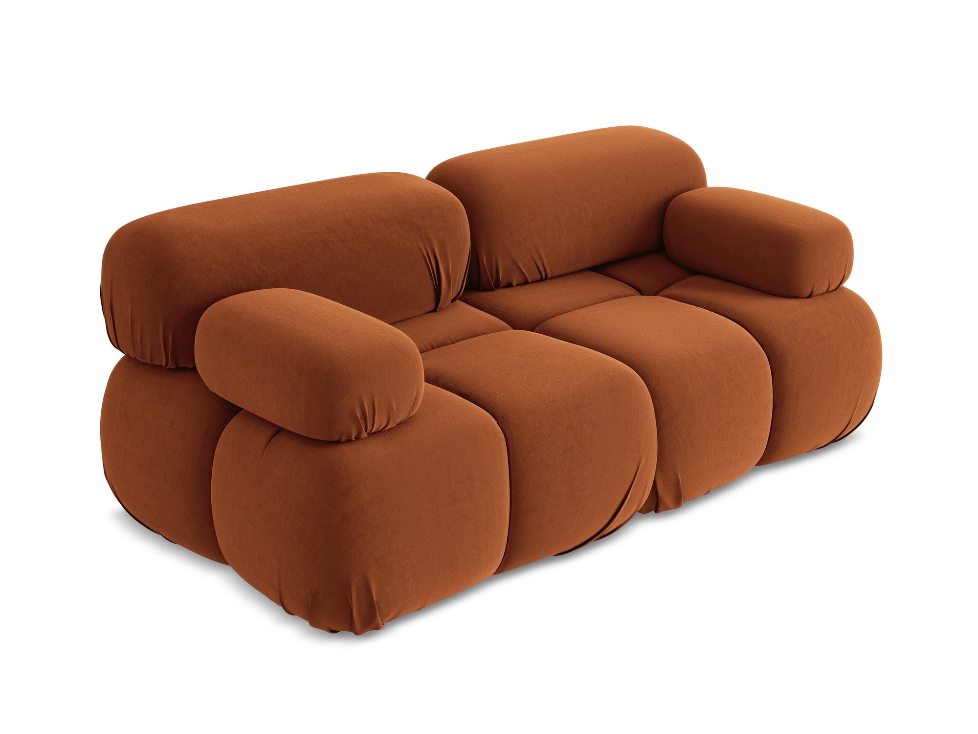 Sofa modulare aus Samt für 2 Personen LOKUA Terrakotta