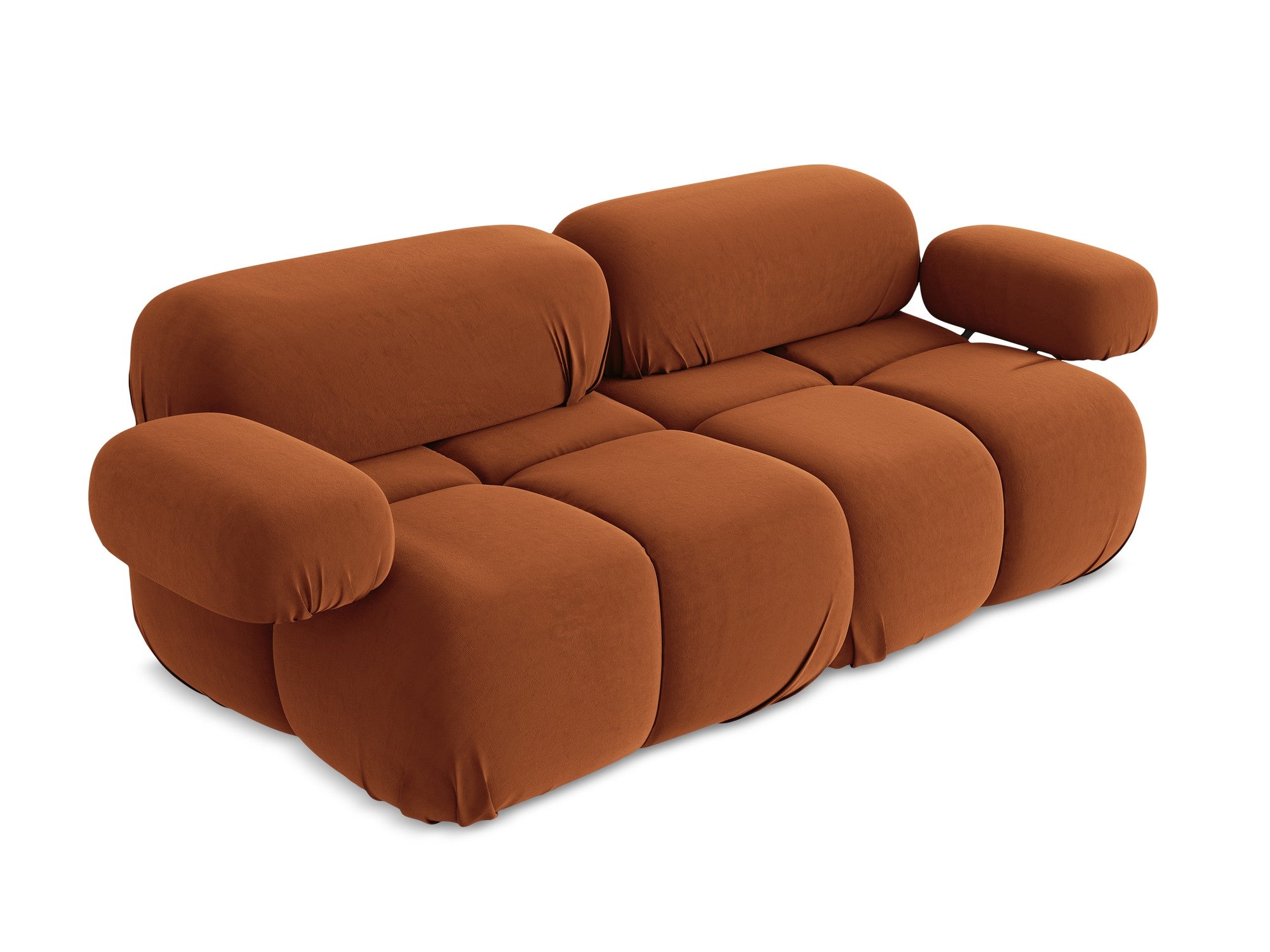 Sofa modulare aus Samt für 2 Personen LOKUA Terrakotta