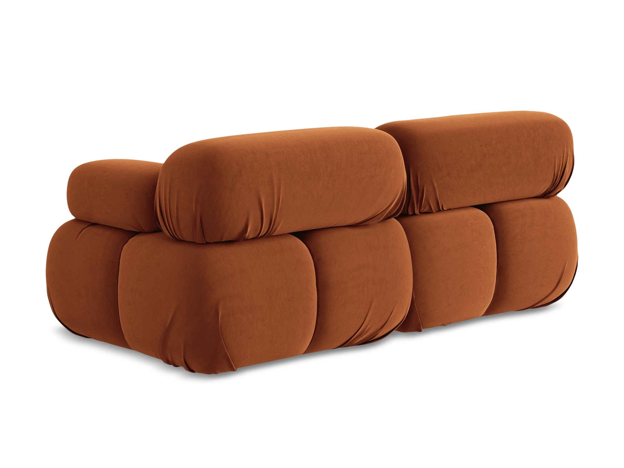 Sofa modulare aus Samt für 2 Personen LOKUA Terrakotta