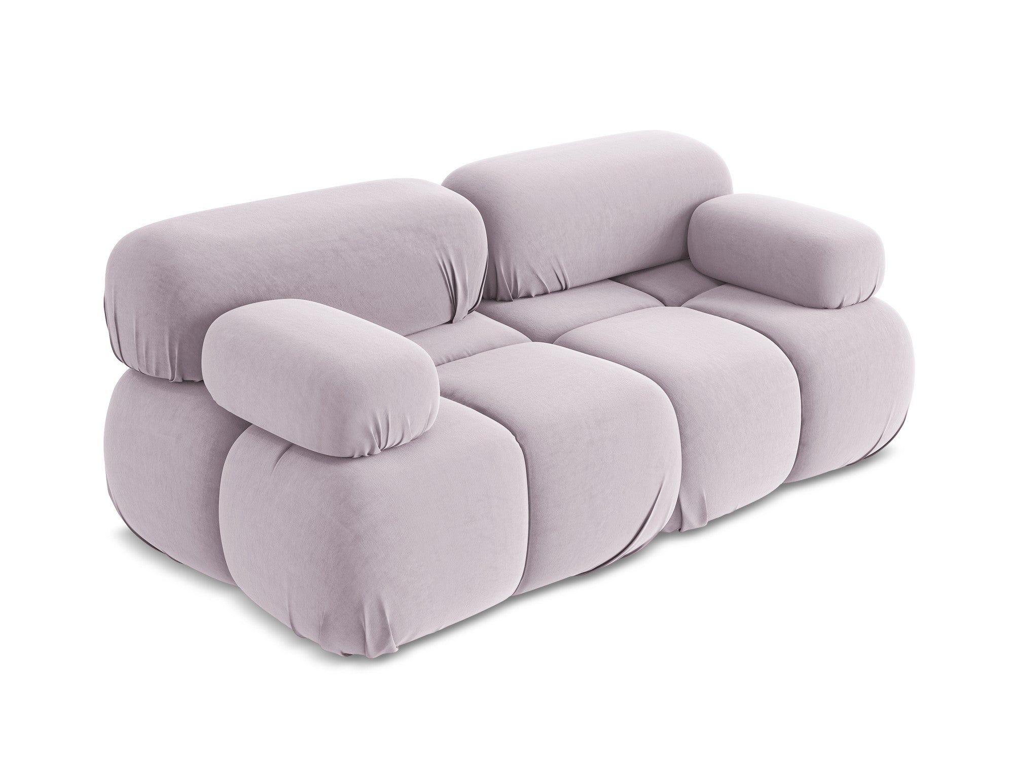 Modulares Samtsofa für 2 Personen LOKUA in Lavendel