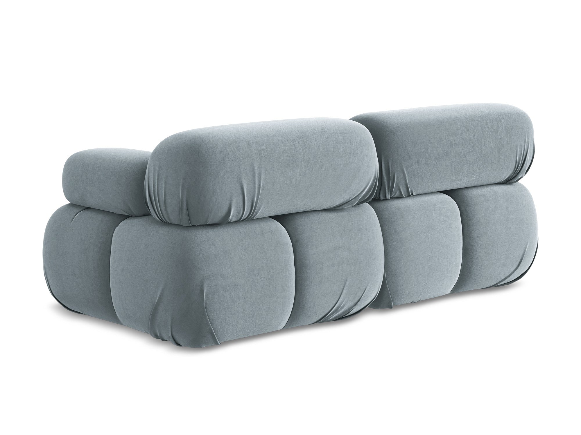 Modulares Samtsofa für 2 Personen LOKUA hellblau