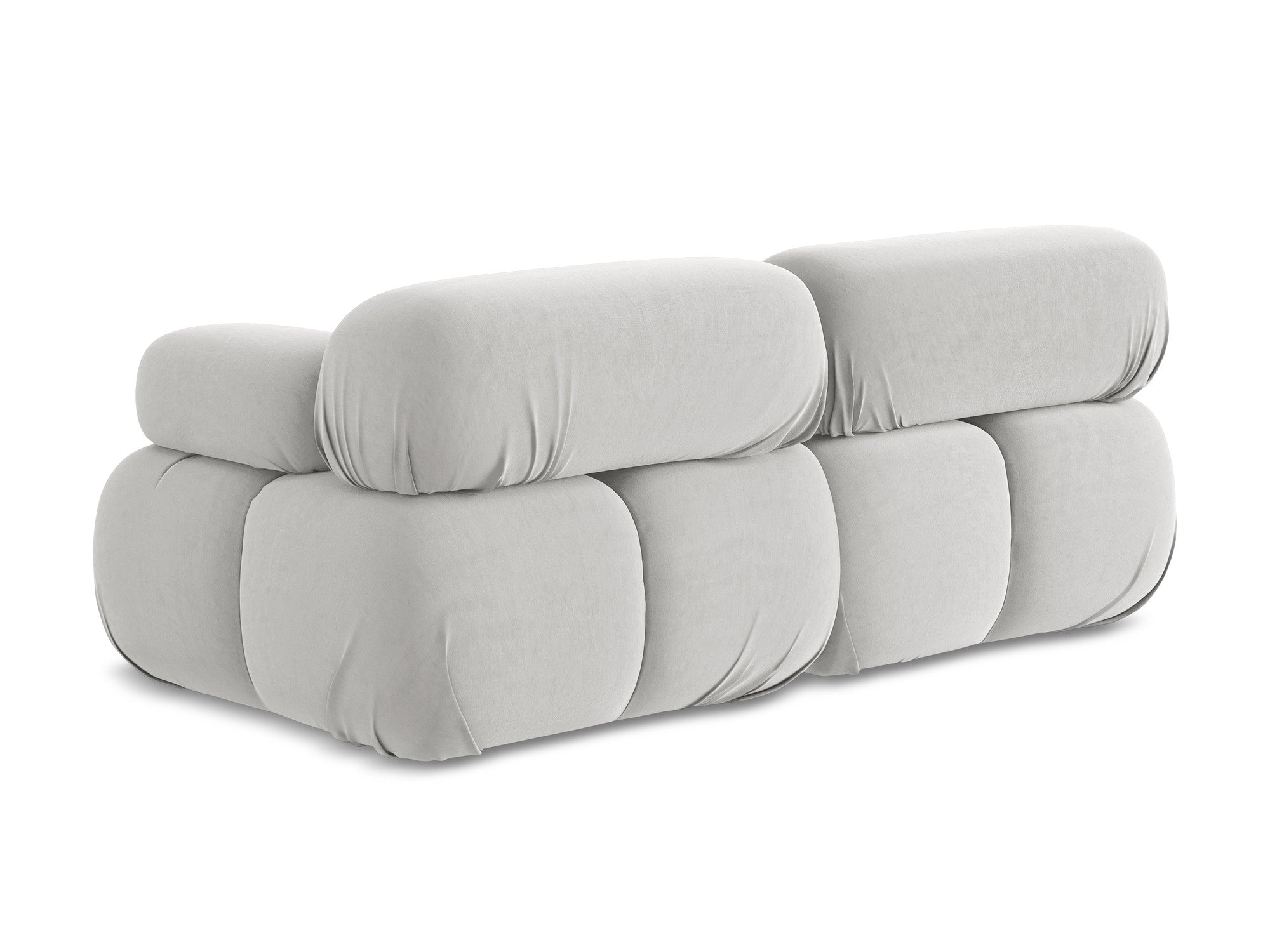 Sofa modułowa aksamitna 2-osobowa LOKUA srebrny