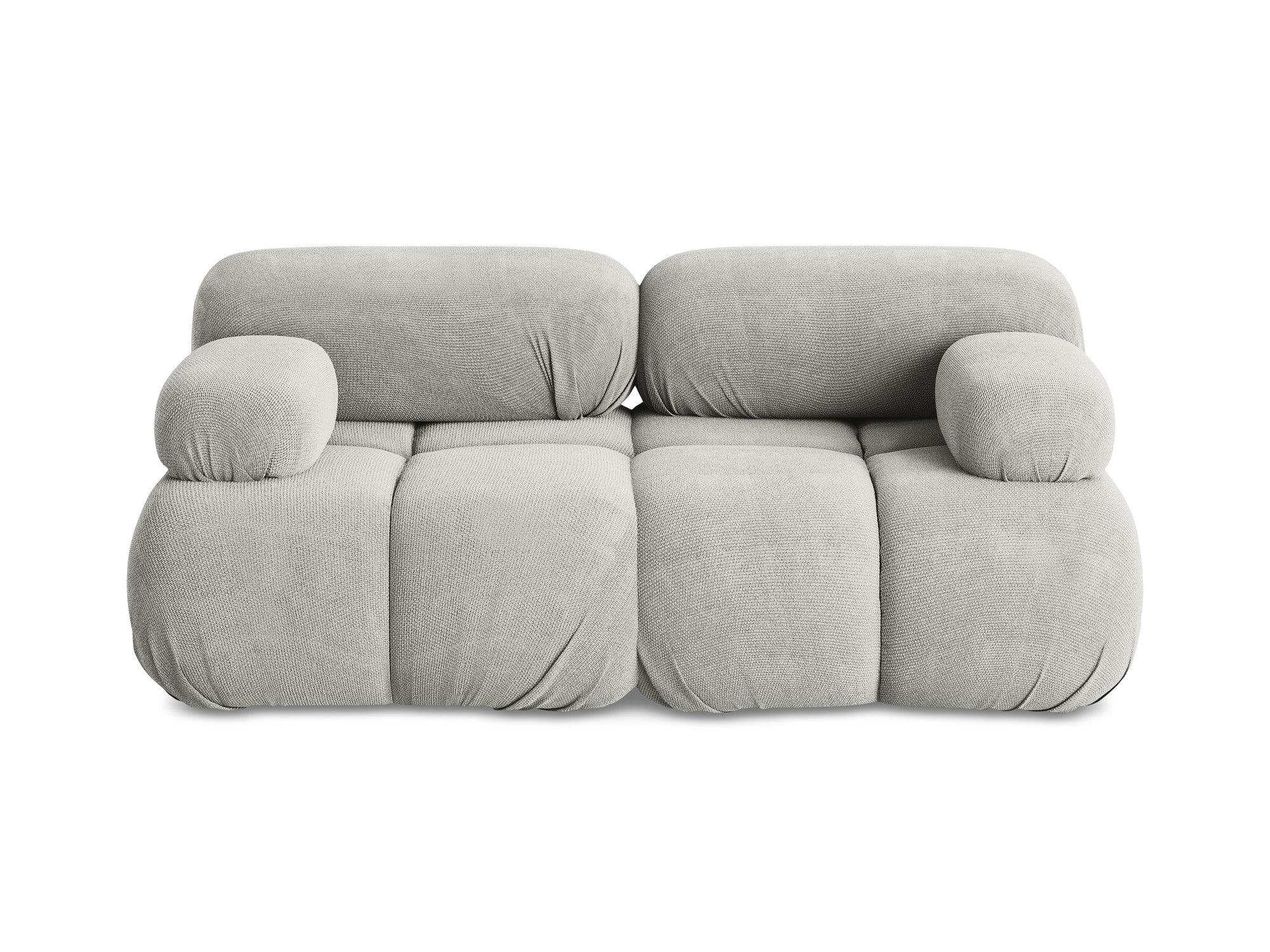 Sofa modułowa 2-osobowa LOKUA jasnoszary szenil