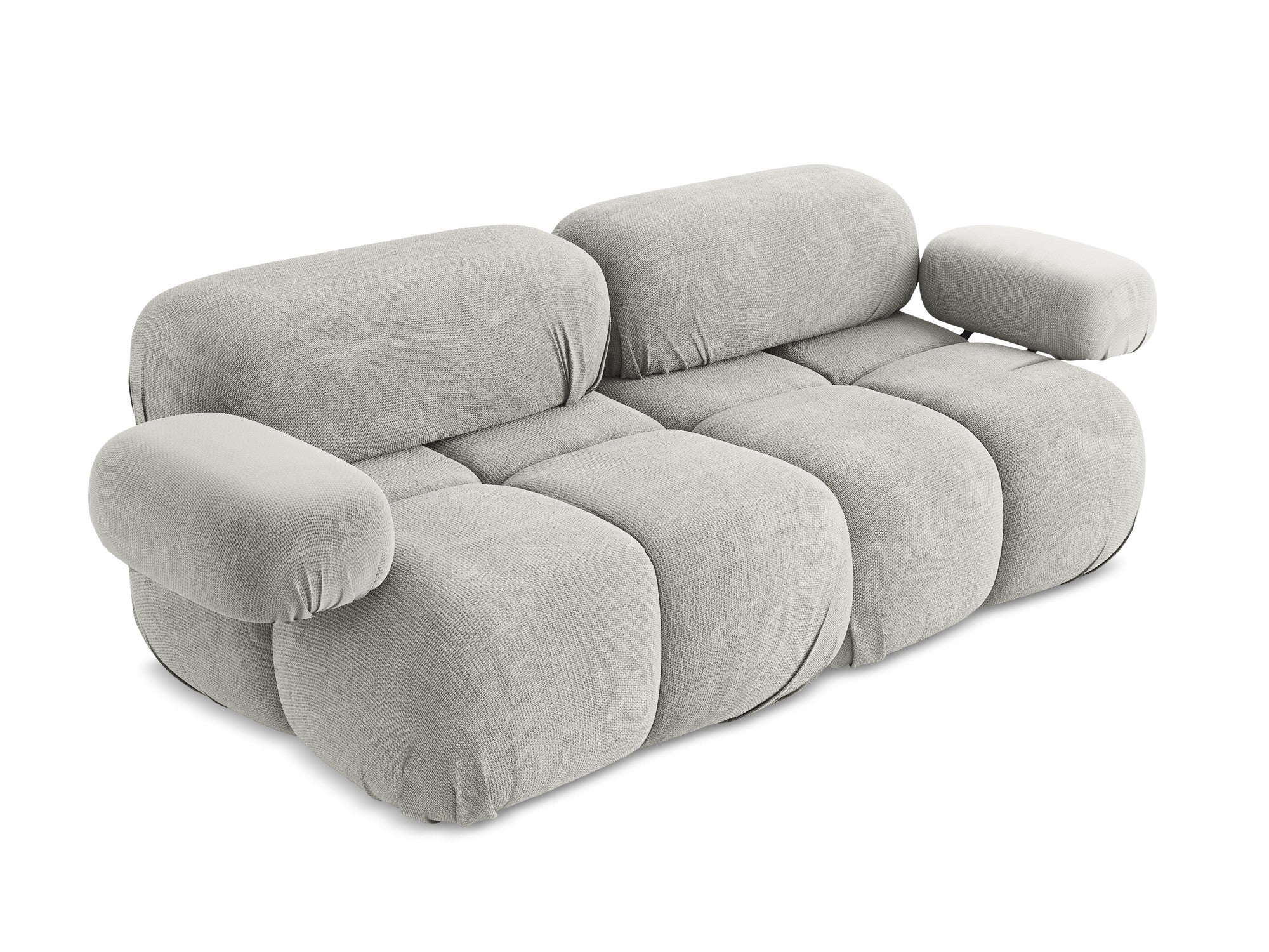 Sofa modułowa 2-osobowa LOKUA jasnoszary szenil