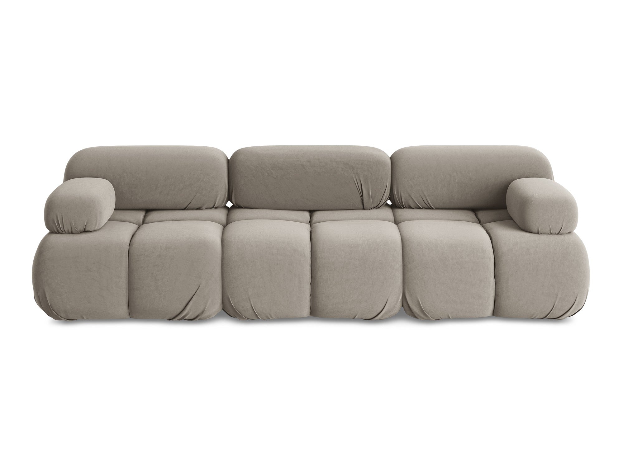 Modulares Samtsofa für 3 Personen LOKUA taupe