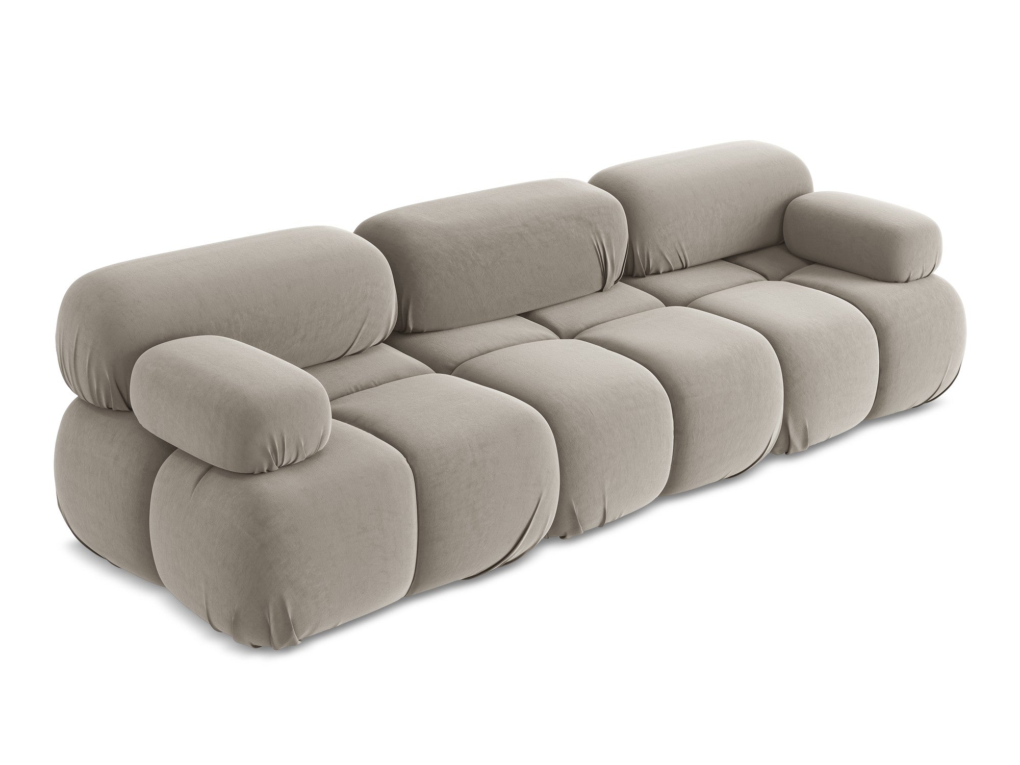 Modulares Samtsofa für 3 Personen LOKUA taupe