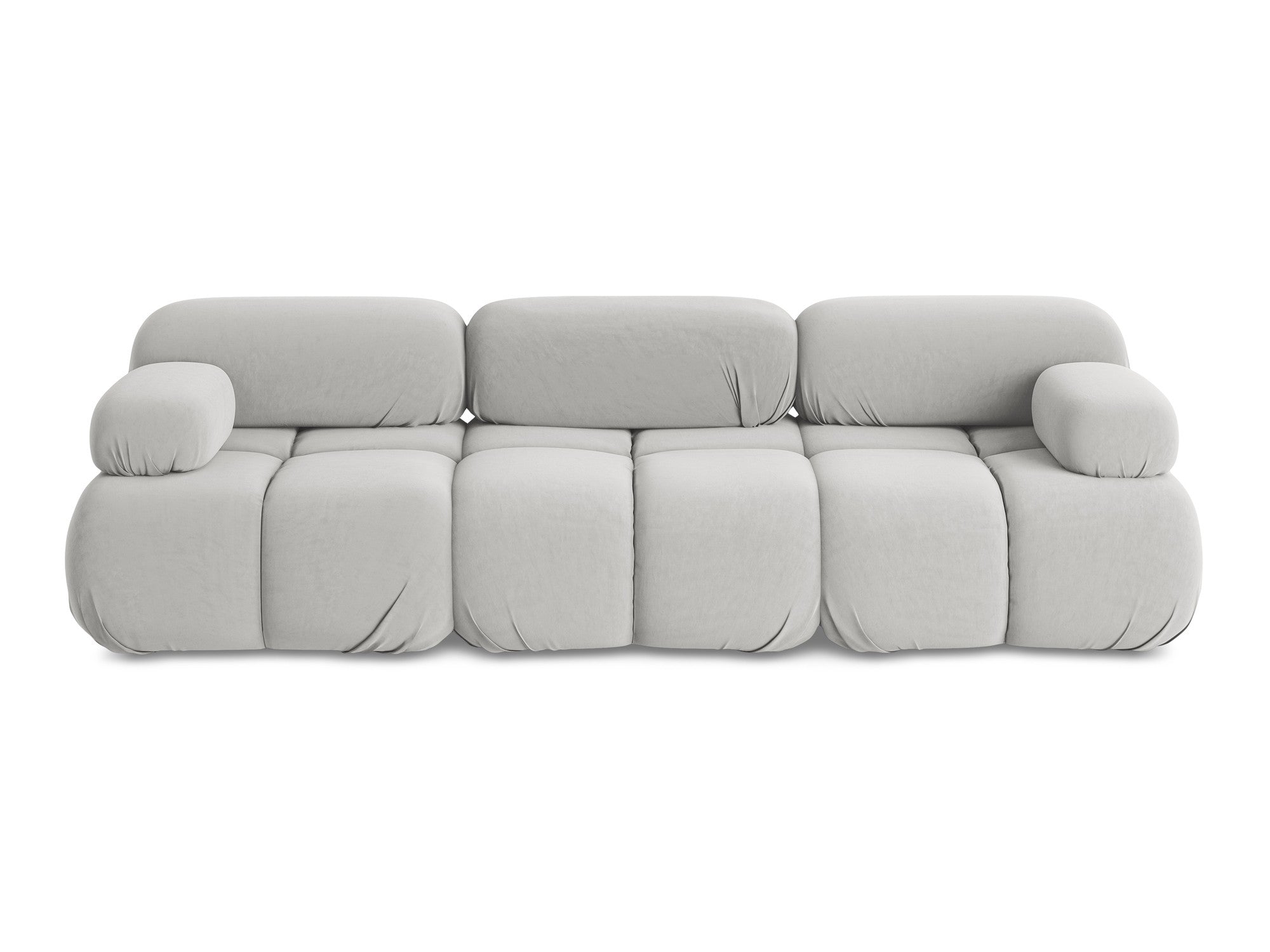 Sofa modulare aus Samt für 3 Personen LOKUA silber