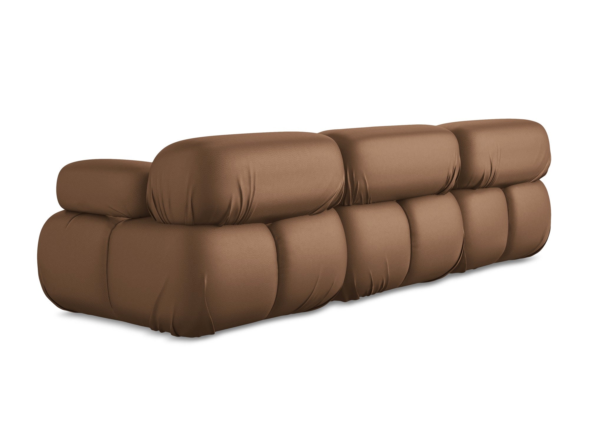 Sofa modułowa 3-osobowa LOKUA czekoladowa skóra ekologiczna