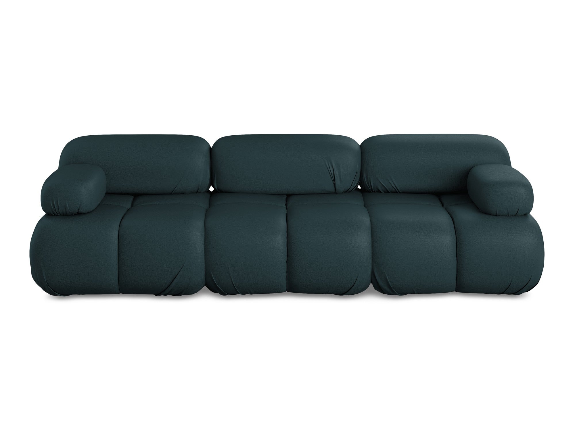 Modulares 3-Sitzer-Sofa LOKUA aus marineblauer Kunstleder