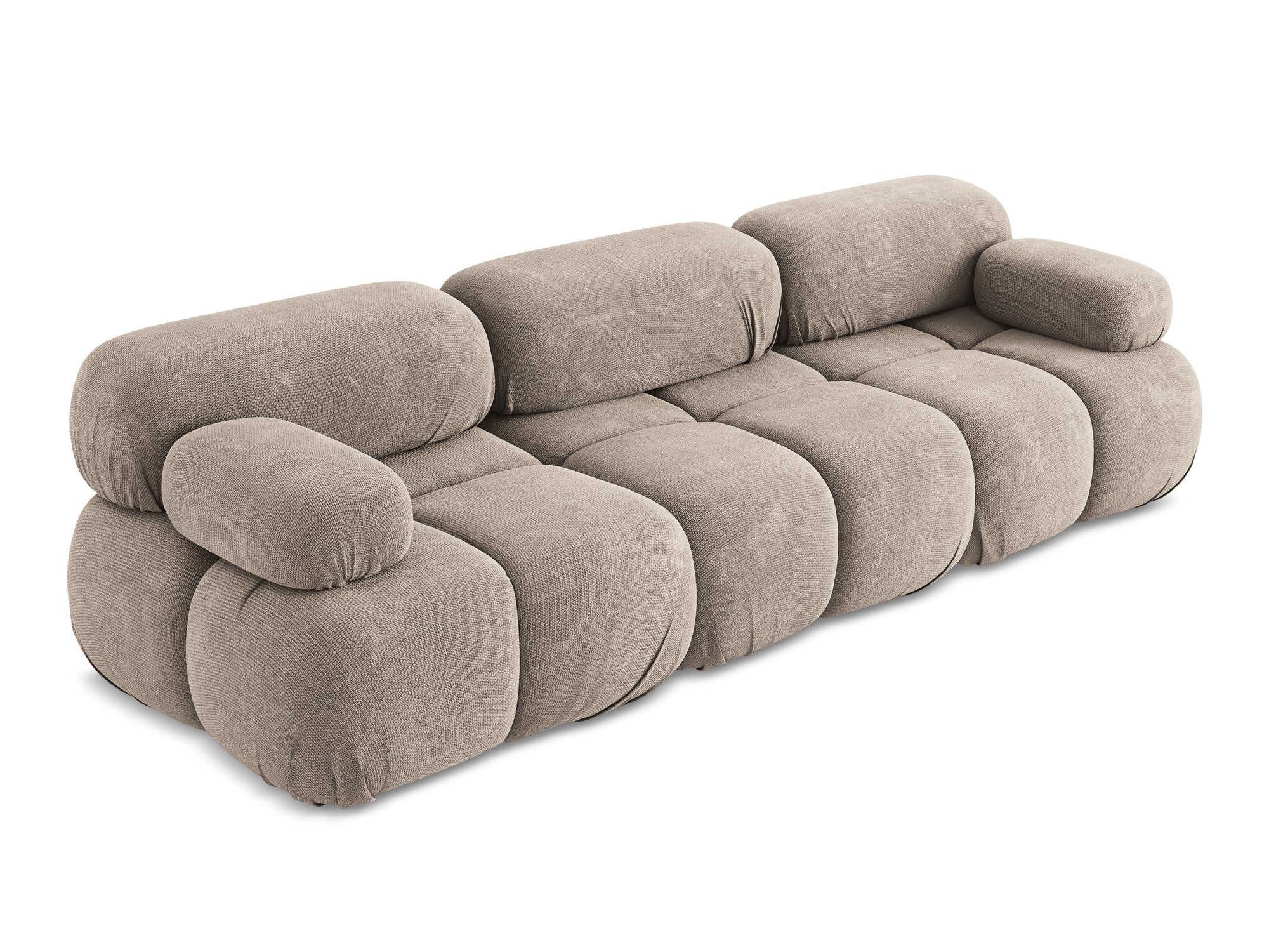 Sofa modułowa 3-osobowa LOKUA ciemnobeżowy szenil