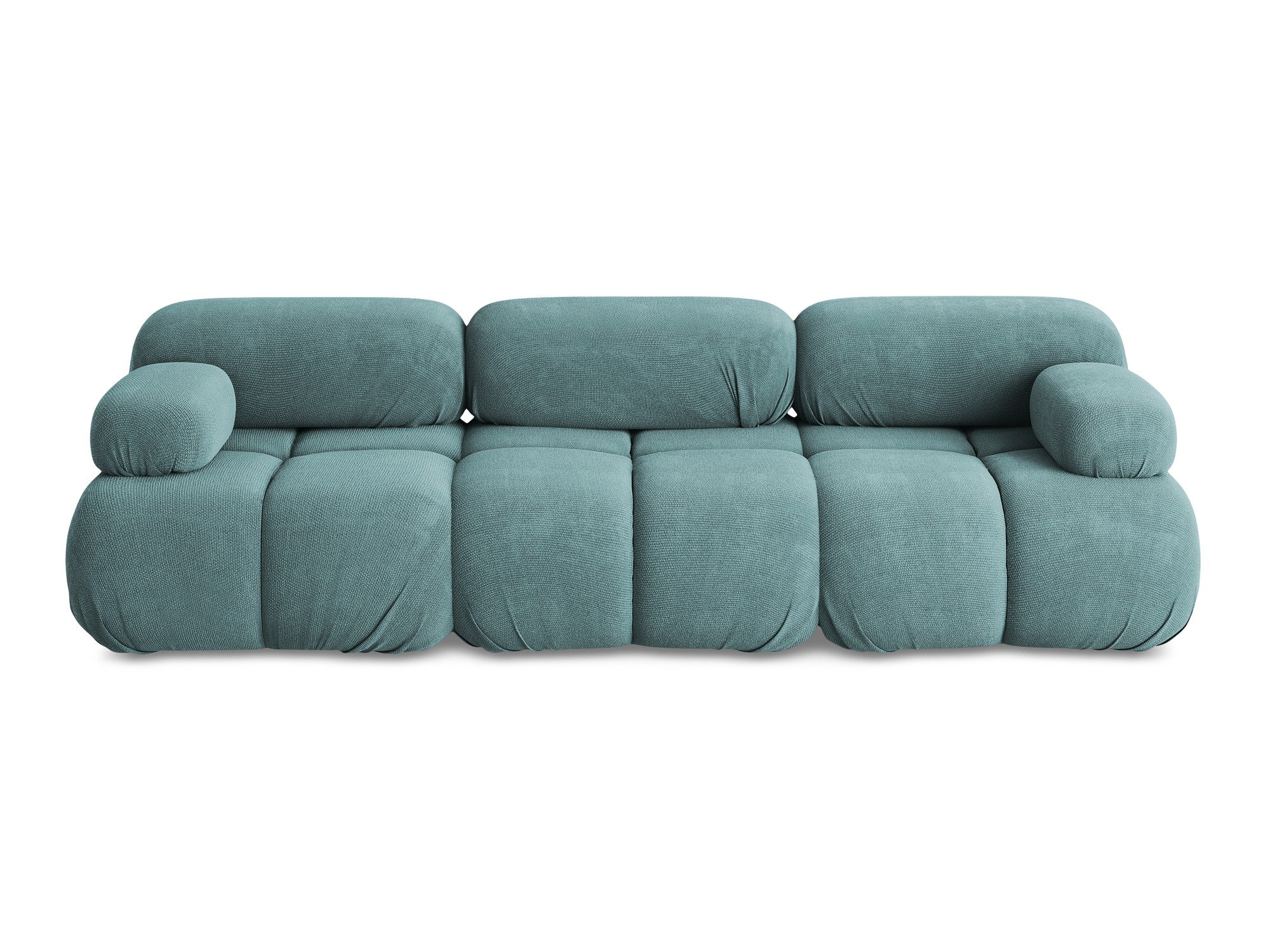 Modulares 3-Sitzer-Sofa LOKUA in jeansblauem Chenille