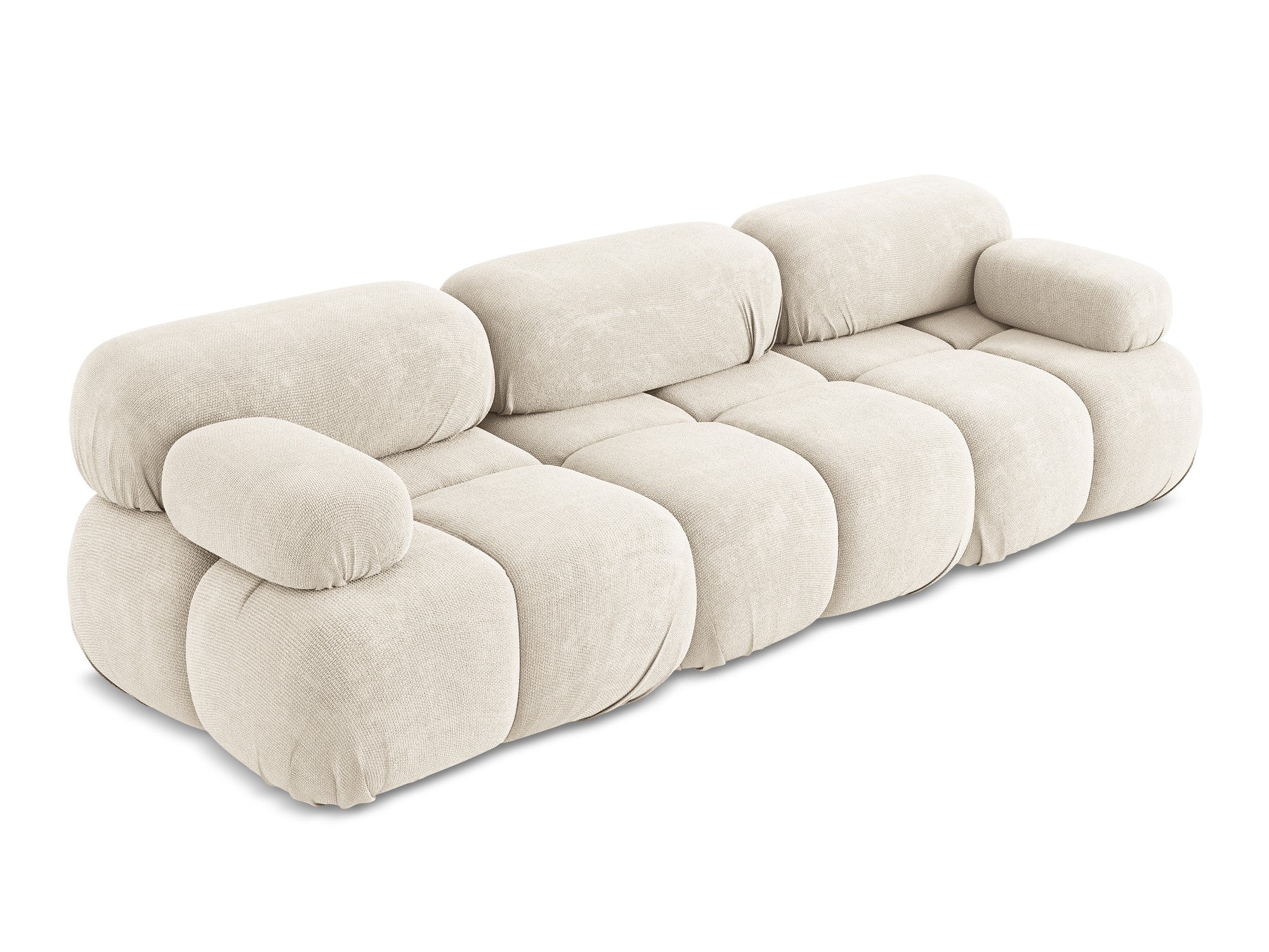 Sofa modułowa 3-osobowa LOKUA jasnobeżowy szenil