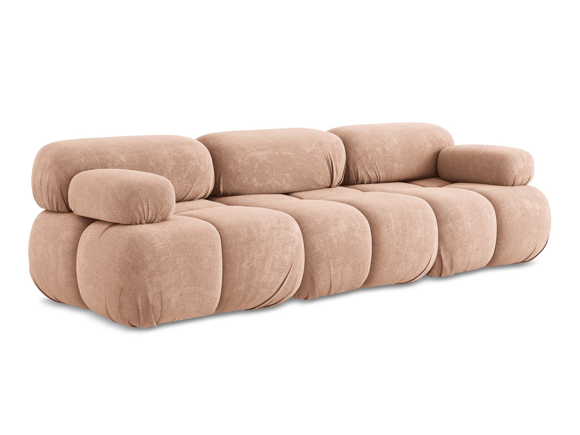 Sofa modułowa 3-osobowa LOKUA brzoskwiniowy szenil