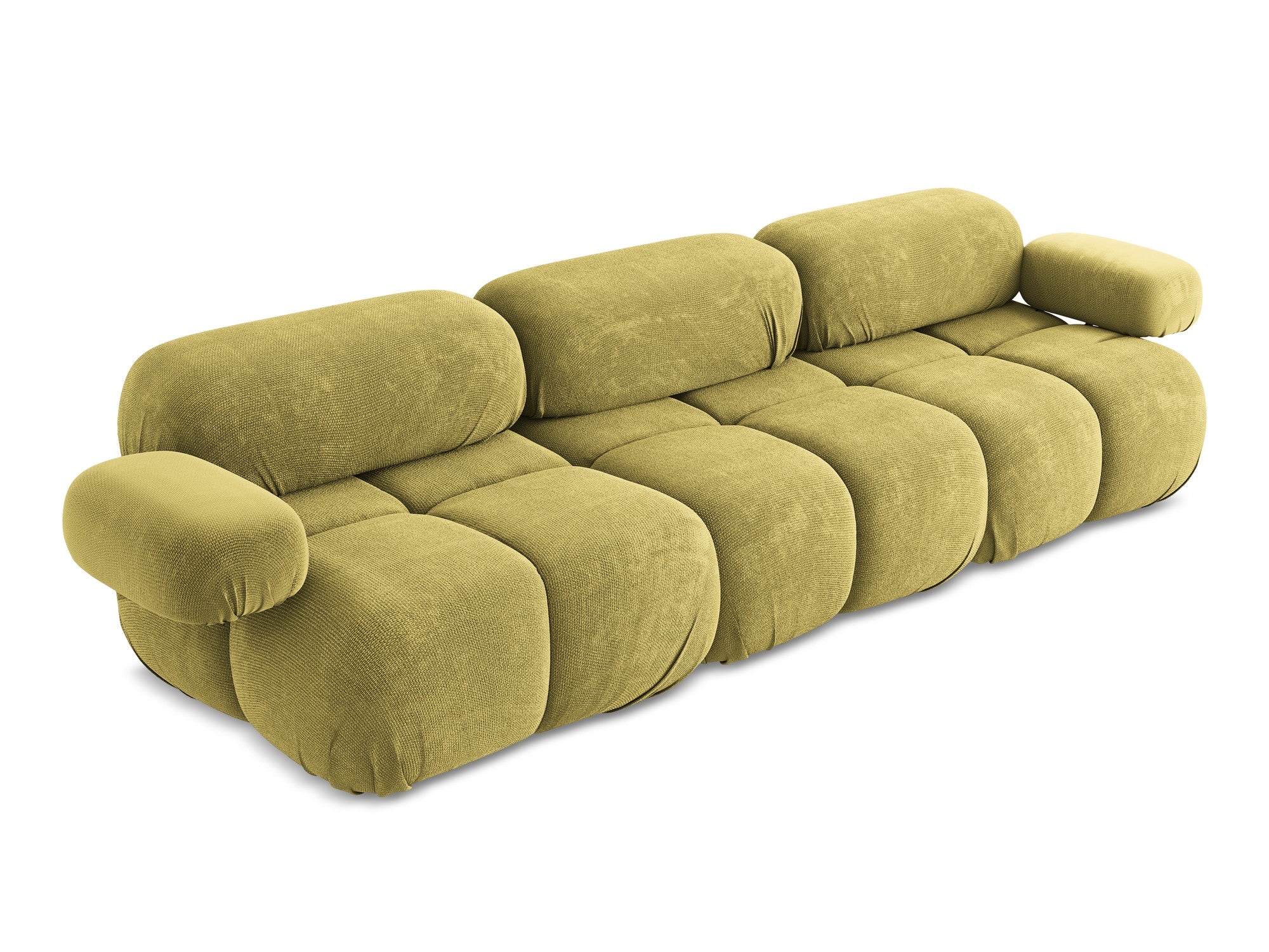 3-seater modular sofa LOKUA lime chenille