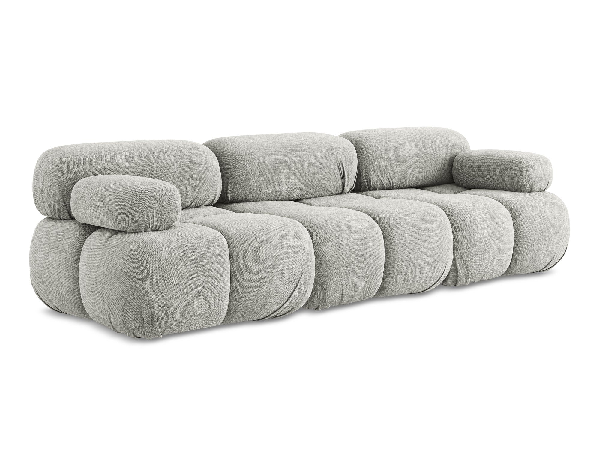 Sofa modułowa 3-osobowa LOKUA jasnoszary szenil