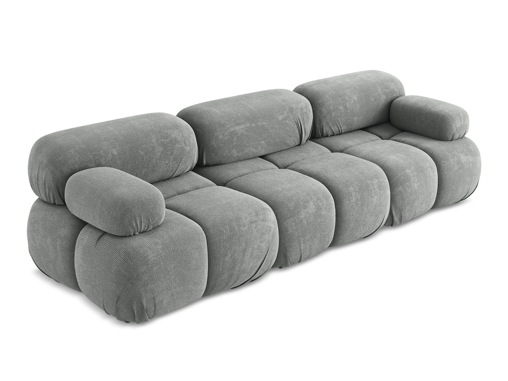 Modulares 3-Sitzer-Sofa LOKUA graues Chenille