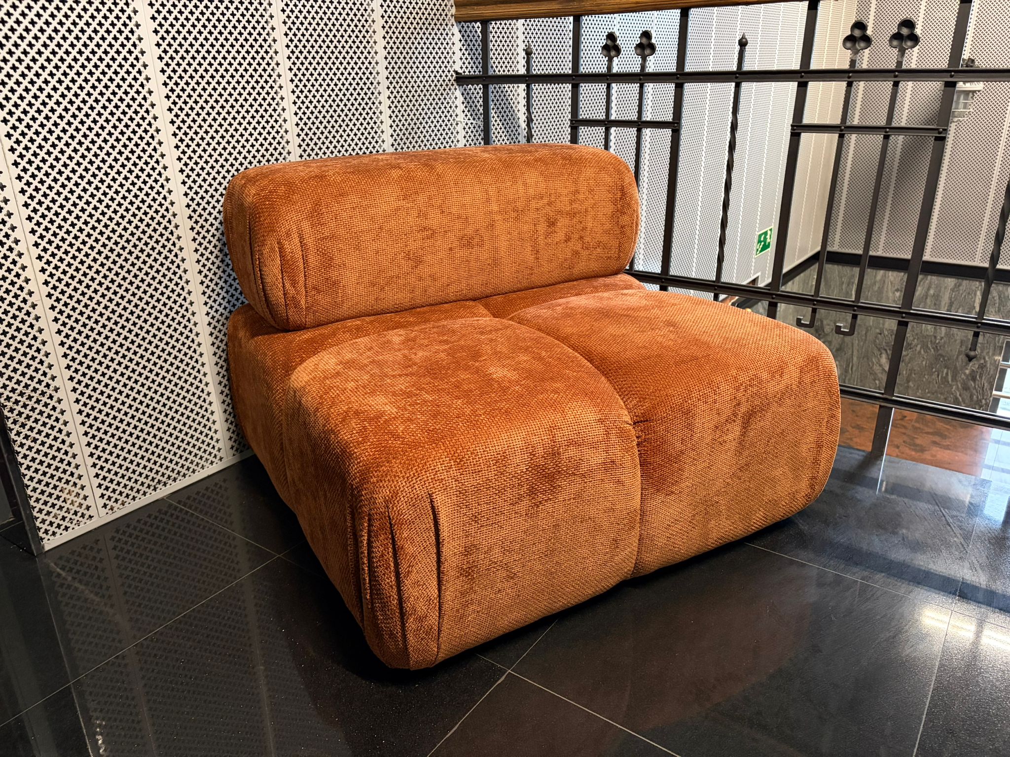 Sofa modułowa aksamitna 2-osobowa LOKUA czarny