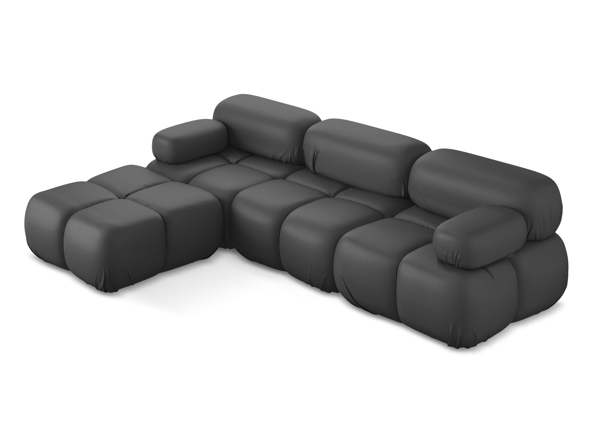Modularer Ecksofa LOKUA grau Kunstleder