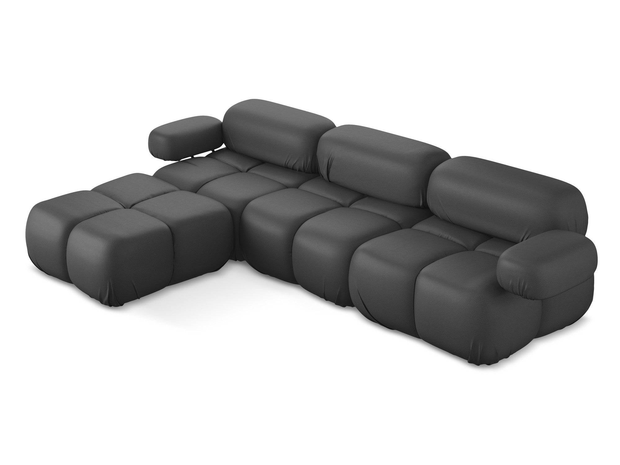 Modularer Ecksofa LOKUA grau Kunstleder