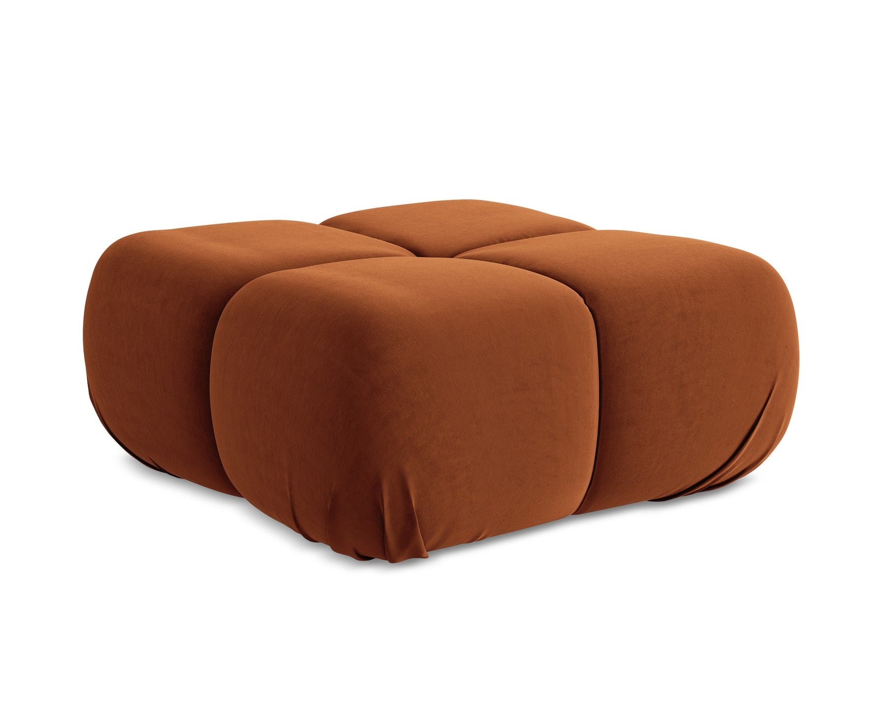 Pouf / velvet module LOKUA terracotta