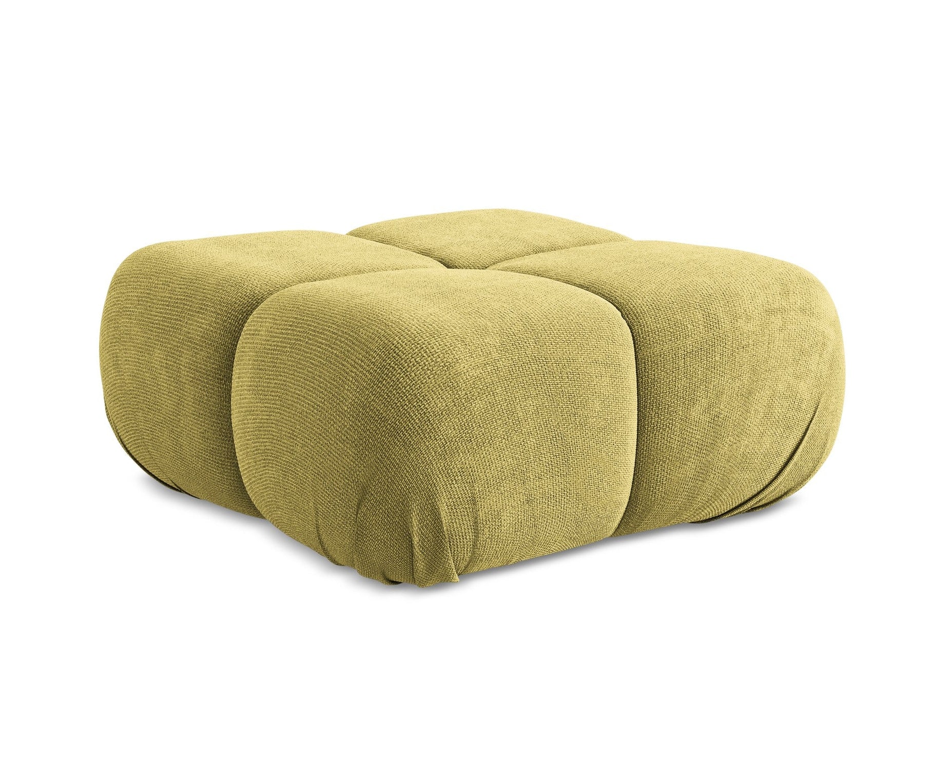 Hocker / Modul LOKUA limonengrüner Chenille