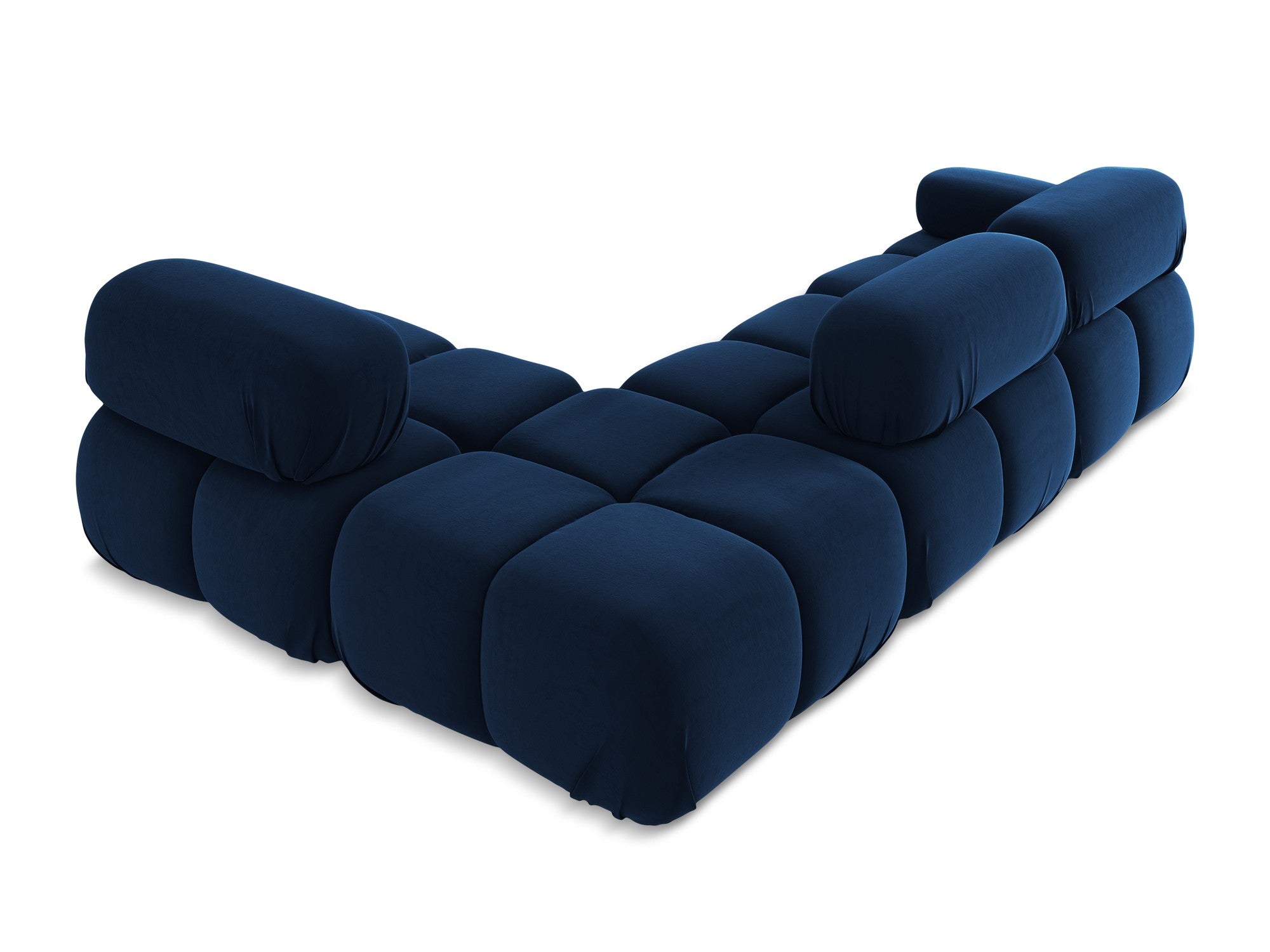 Modularer Samt-Ecksofa rechts LOKUA königsblau