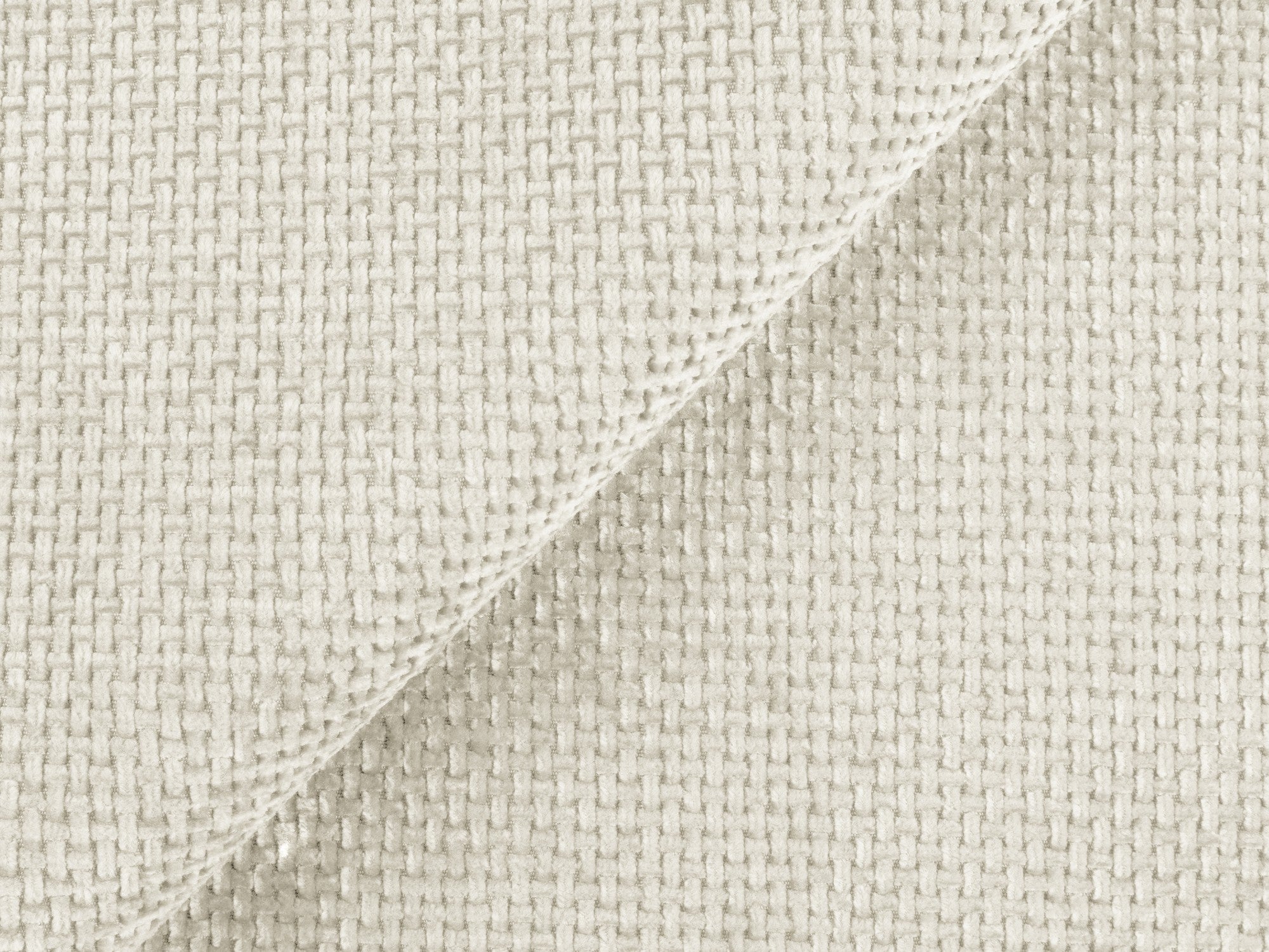 Right-facing modular corner sofa LOKUA white chenille