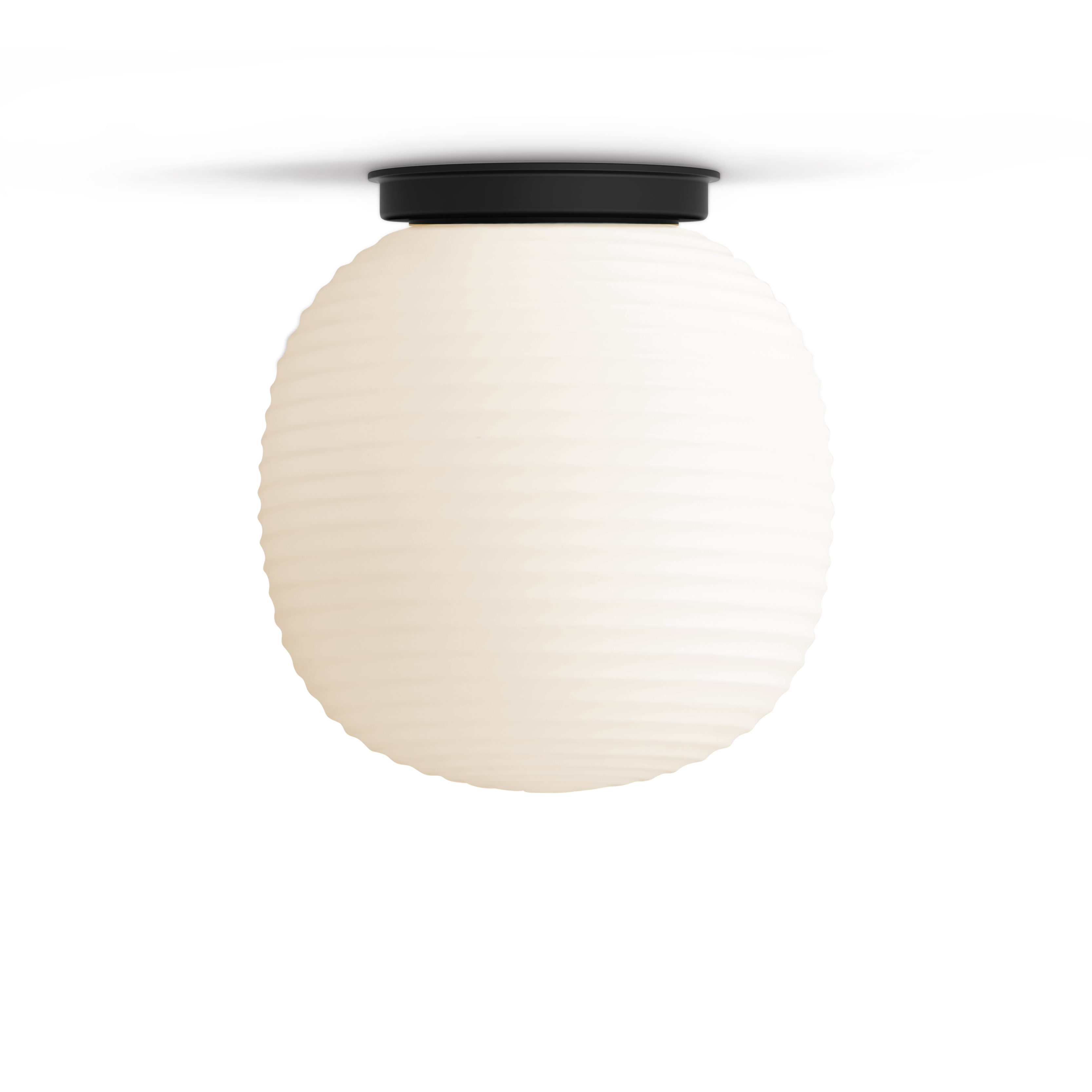 Plafon LANTERN biały z czarną podstawą