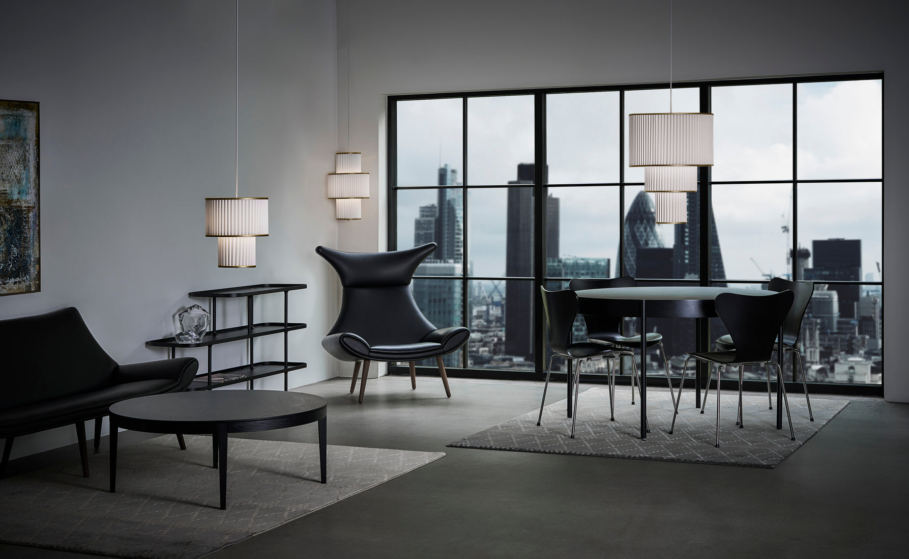 Hanging Lamp MODEL 112 PLIVELLO white with gold