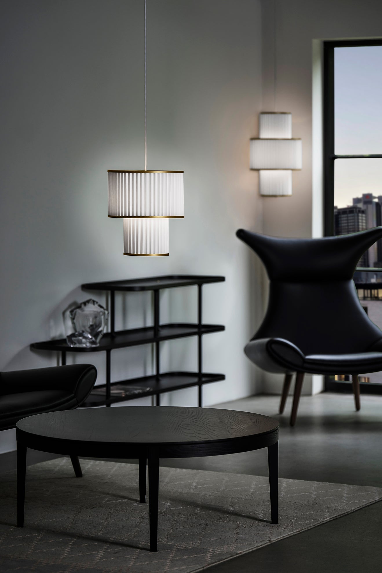 Lampa wisząca MODEL 111 PLIVELLO biały ze złotym