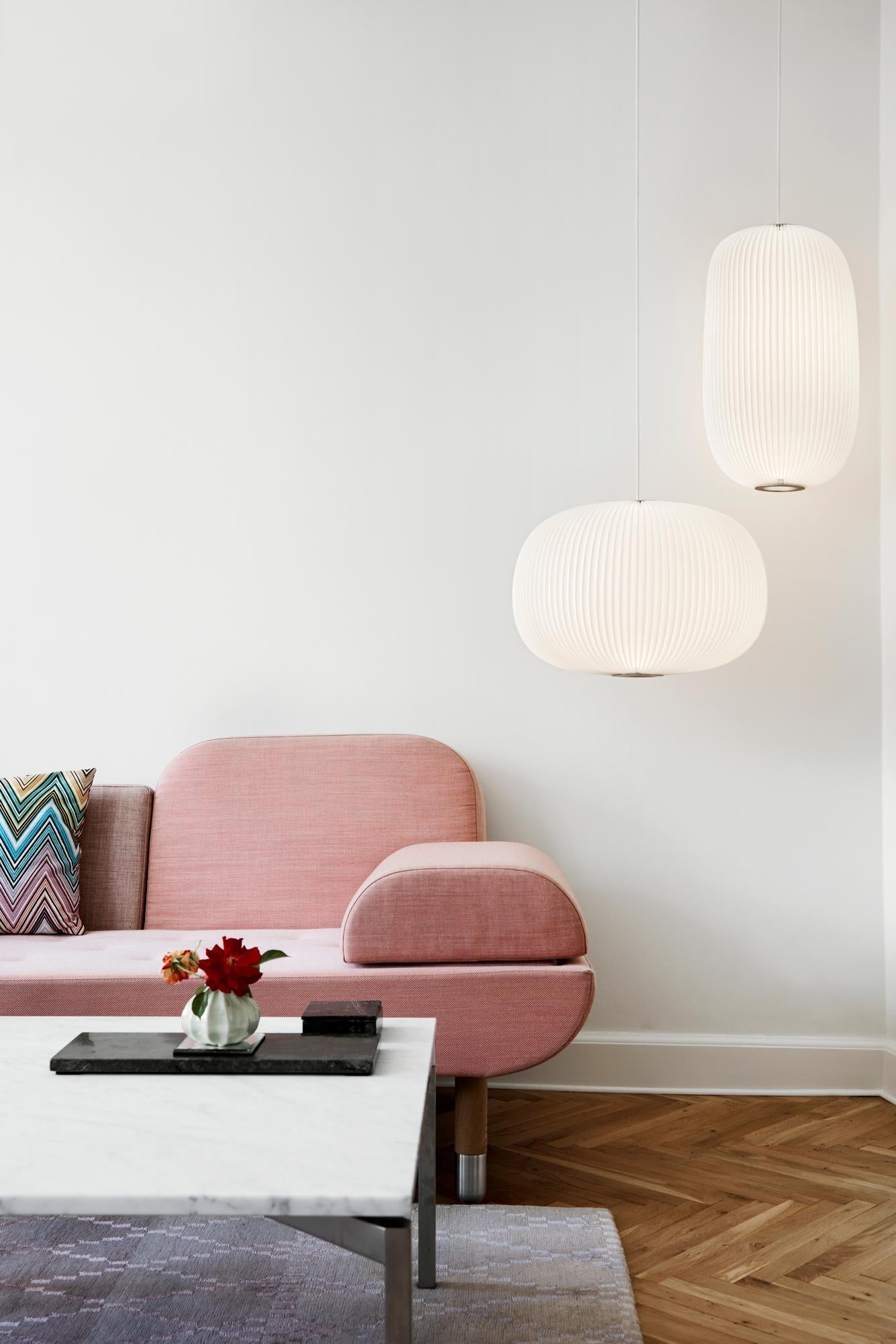 Lampa wisząca MODEL 132 LAMELLA 1 biały ze srebrnym wykończeniem