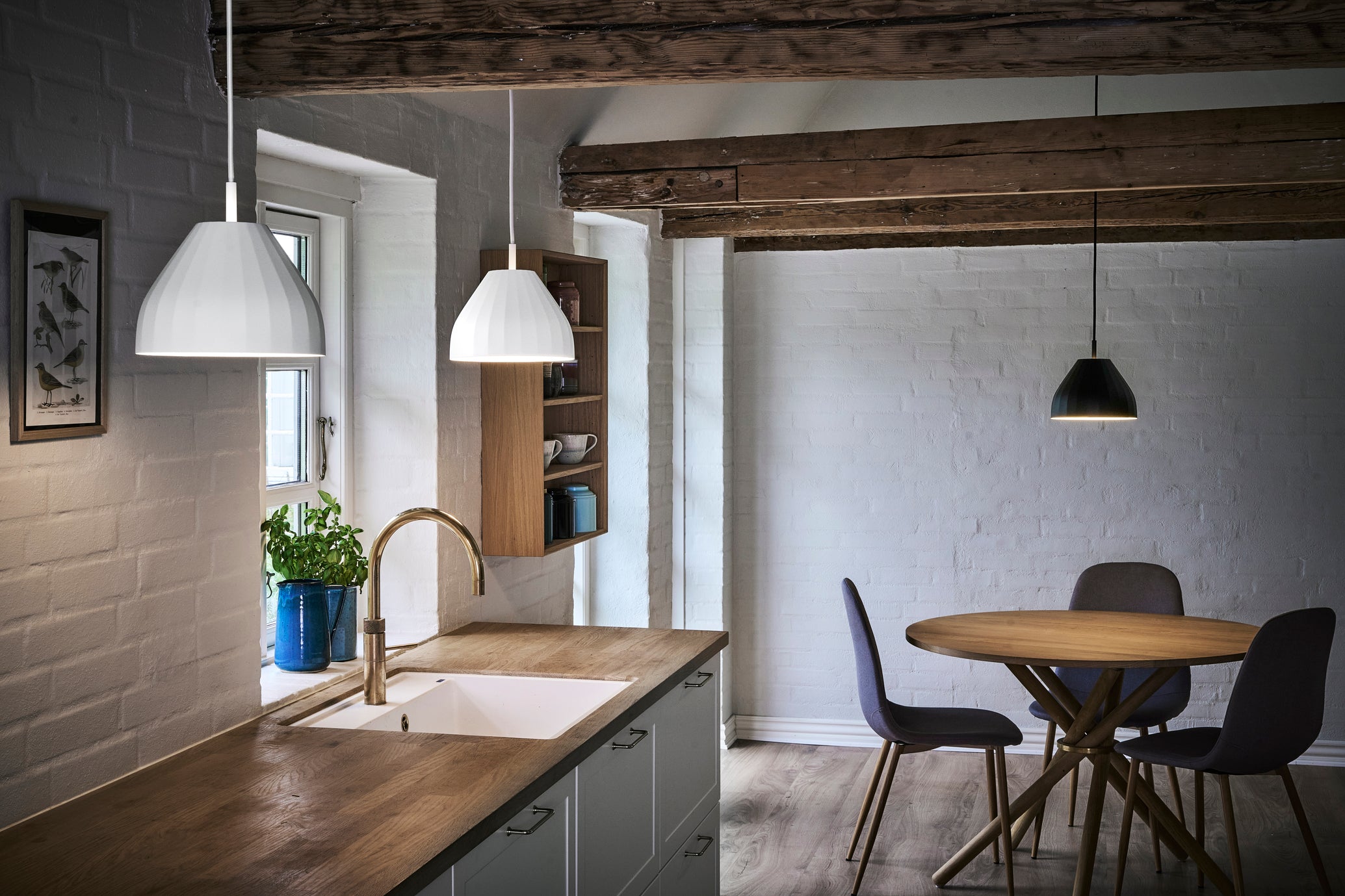 Lampa wisząca MODEL 140 FACET biały