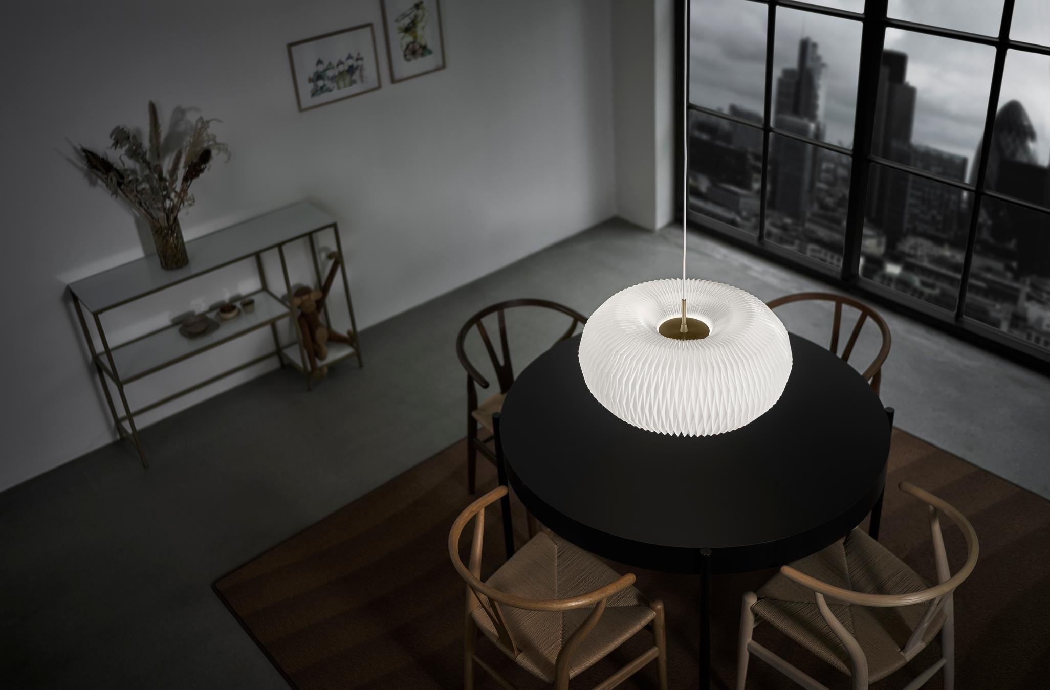 Lampa wisząca MODEL 195 DONUT biały ze srebrnym