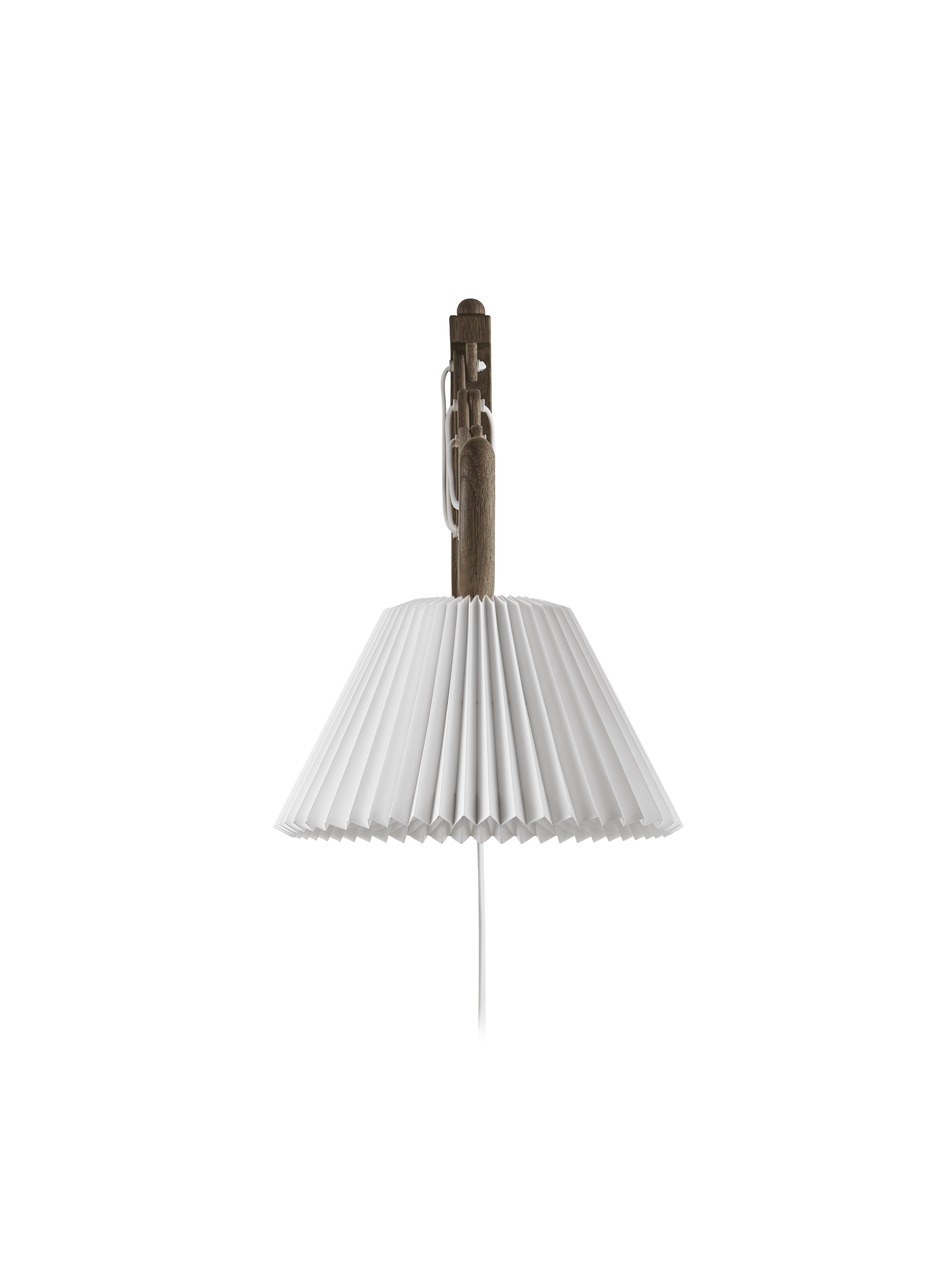 Lampa ścienna MODEL 223 2/17 SAX biały z ciemną dębową podstawą