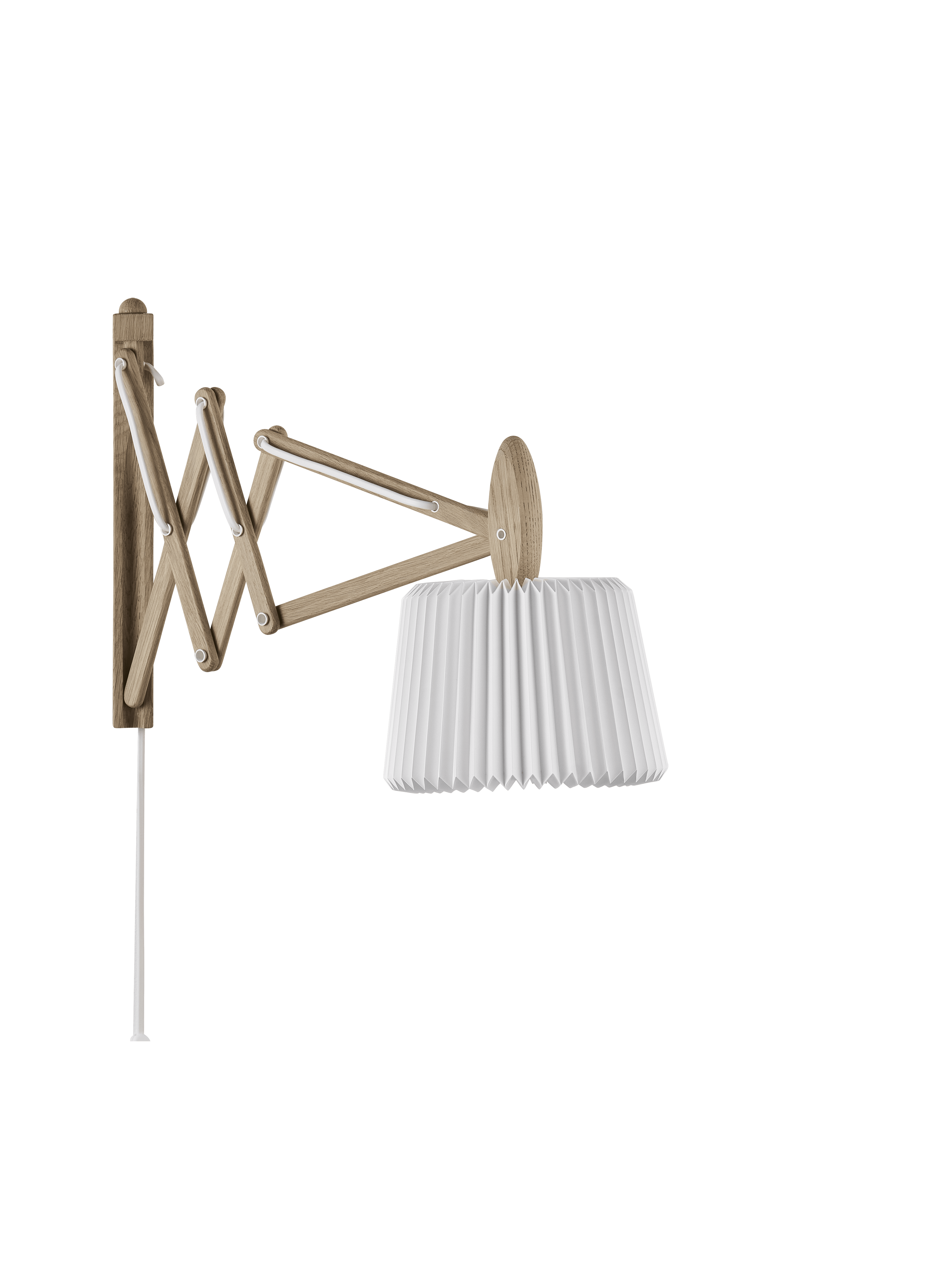 Lampa ścienna MODEL 223 120 SAX biały z jasną dębową podstawą