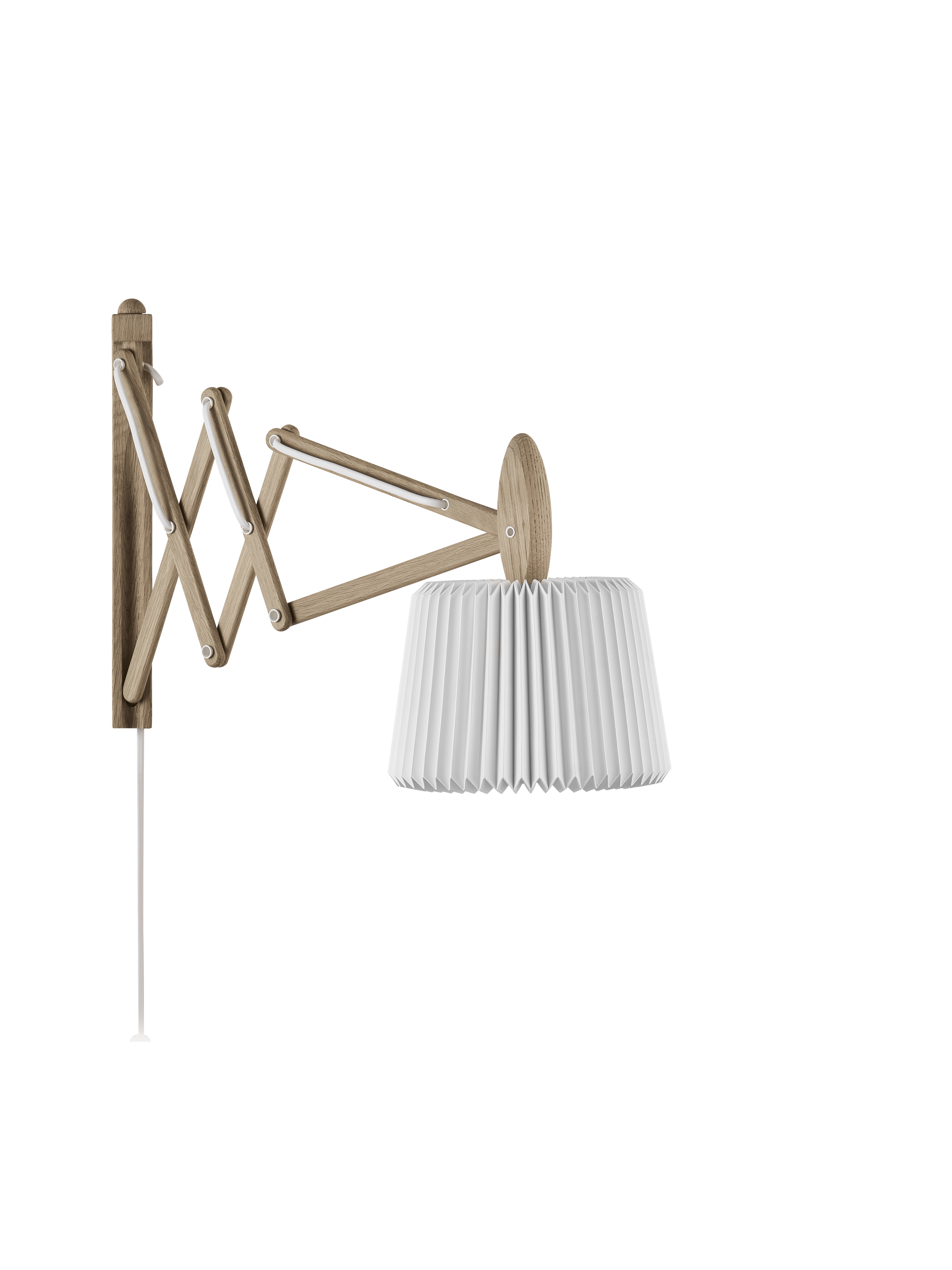 Lampa ścienna MODEL 223 120 SAX biały z jasną dębową podstawą