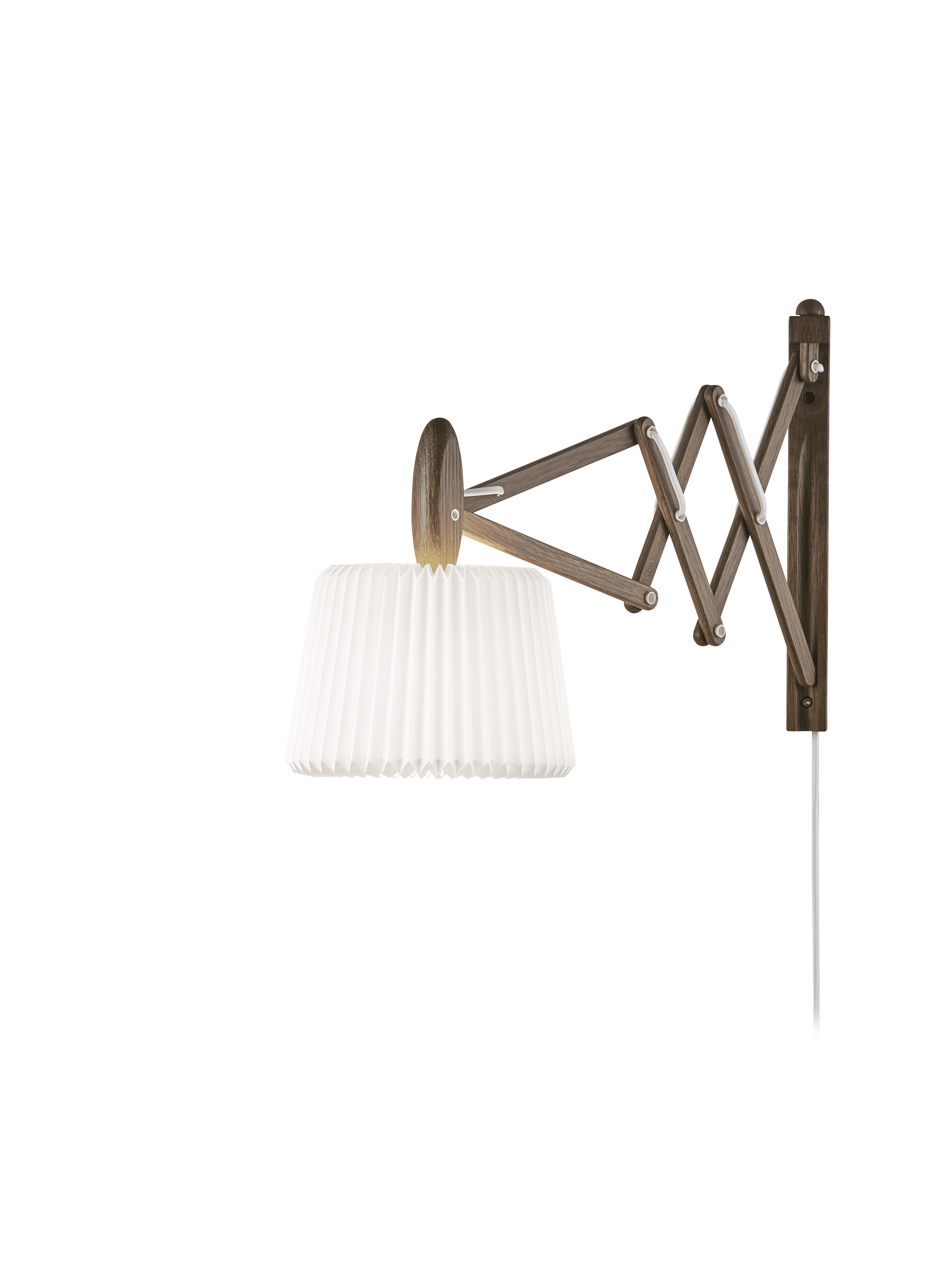 Lampa ścienna MODEL 223 120 SAX biały z ciemną dębową podstawą