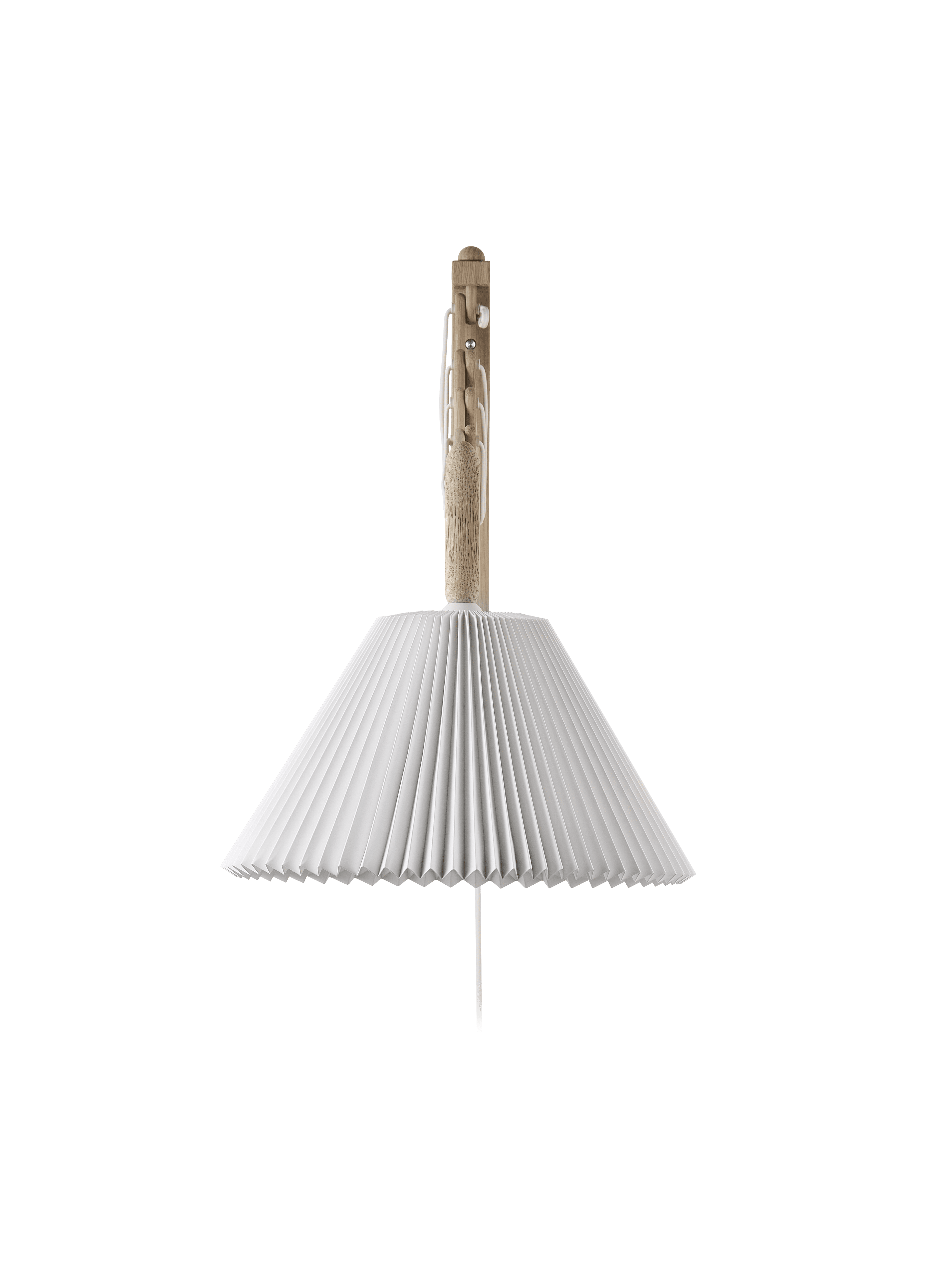 Lampa ścienna MODEL 233 2/21 SAX biały z jasną dębową podstawą